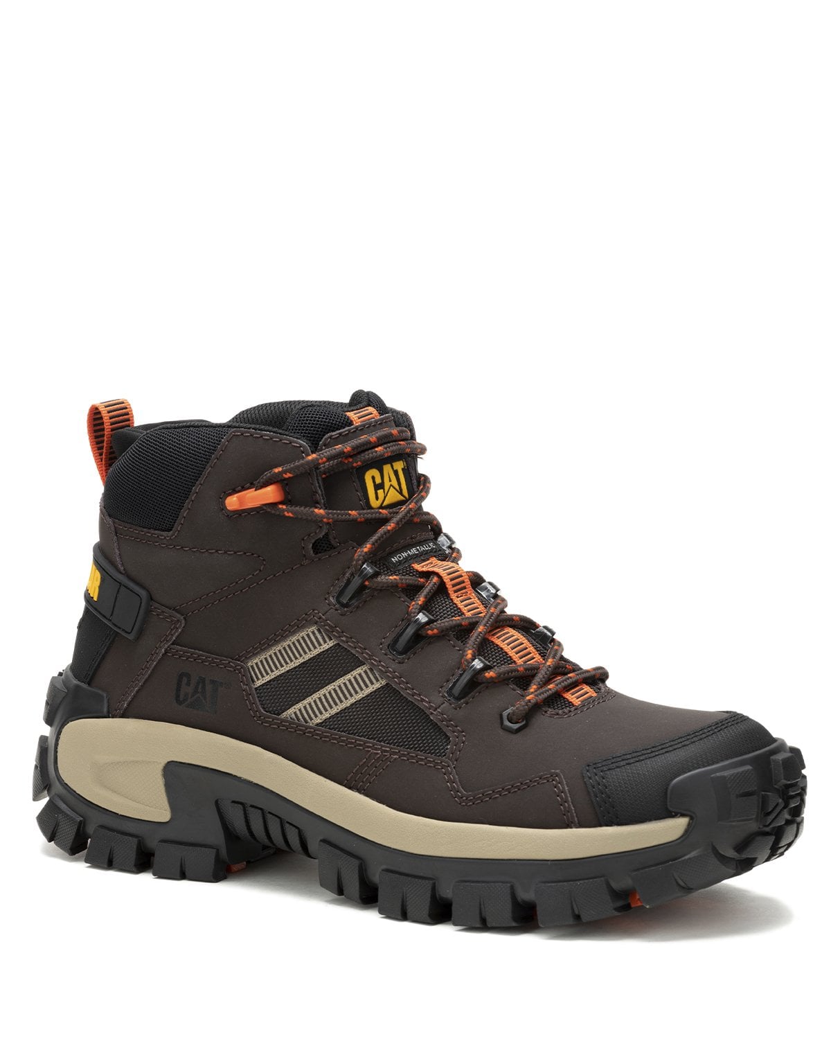 BOTA CUERO CAT INVADER MID VENT CT CAFÉ HOMBRE - 1