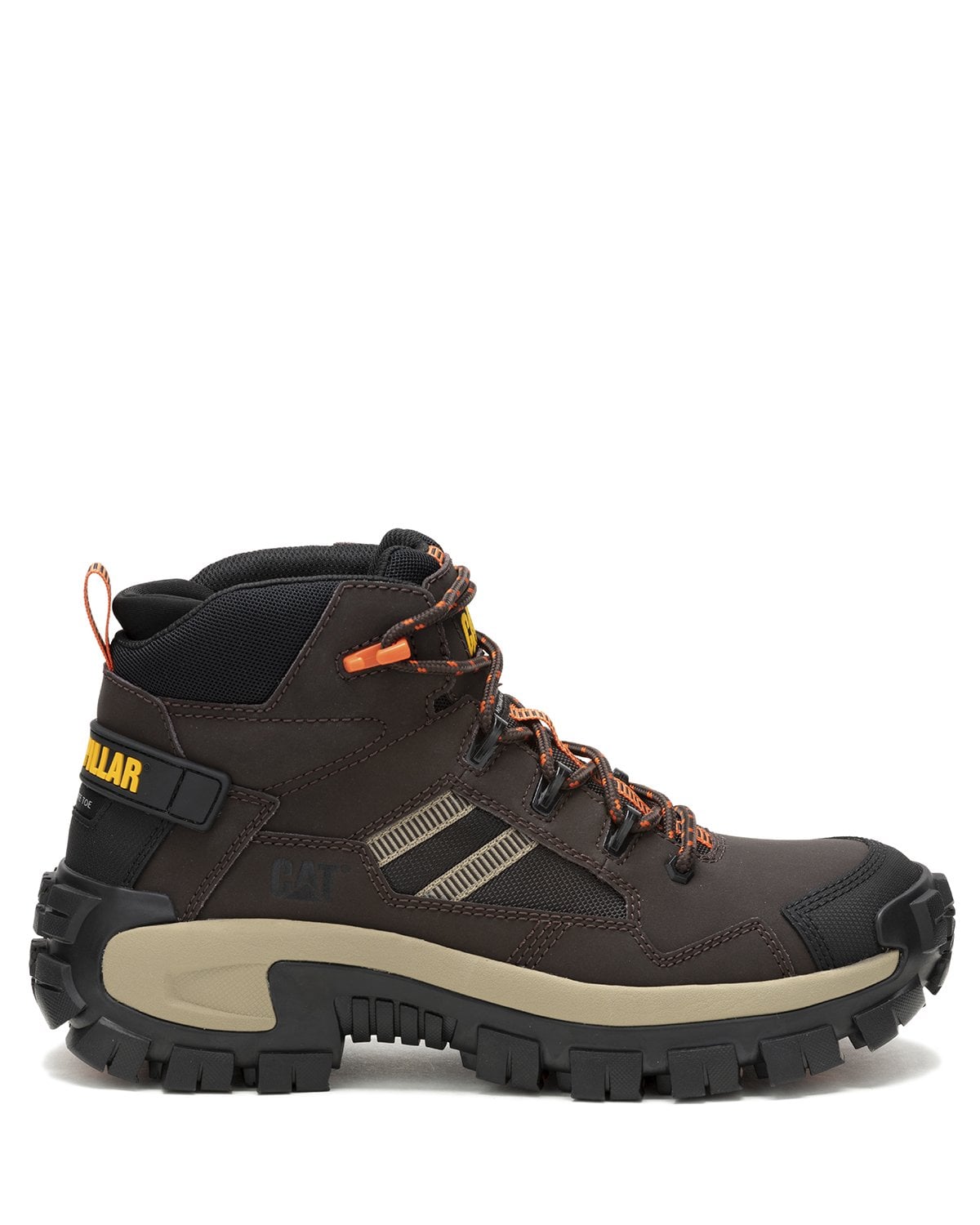 BOTA CUERO CAT INVADER MID VENT CT CAFÉ HOMBRE - 2