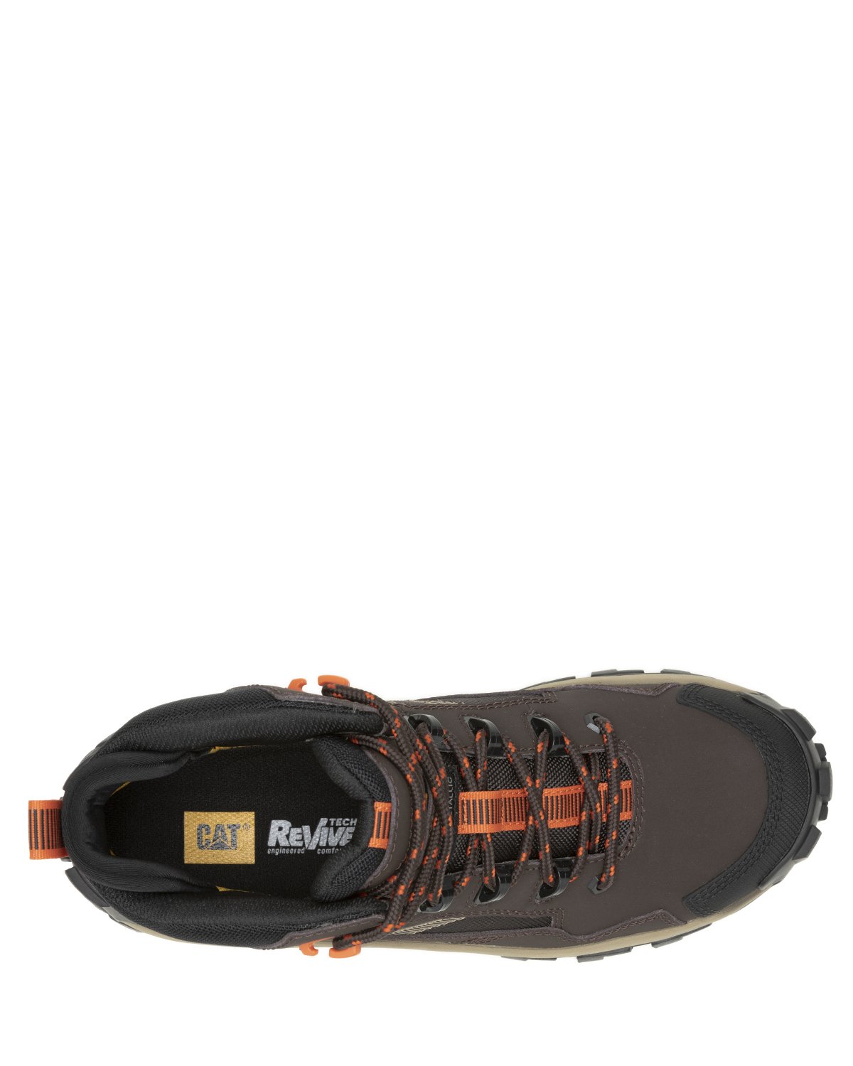 BOTA CUERO CAT INVADER MID VENT CT CAFÉ HOMBRE - 7