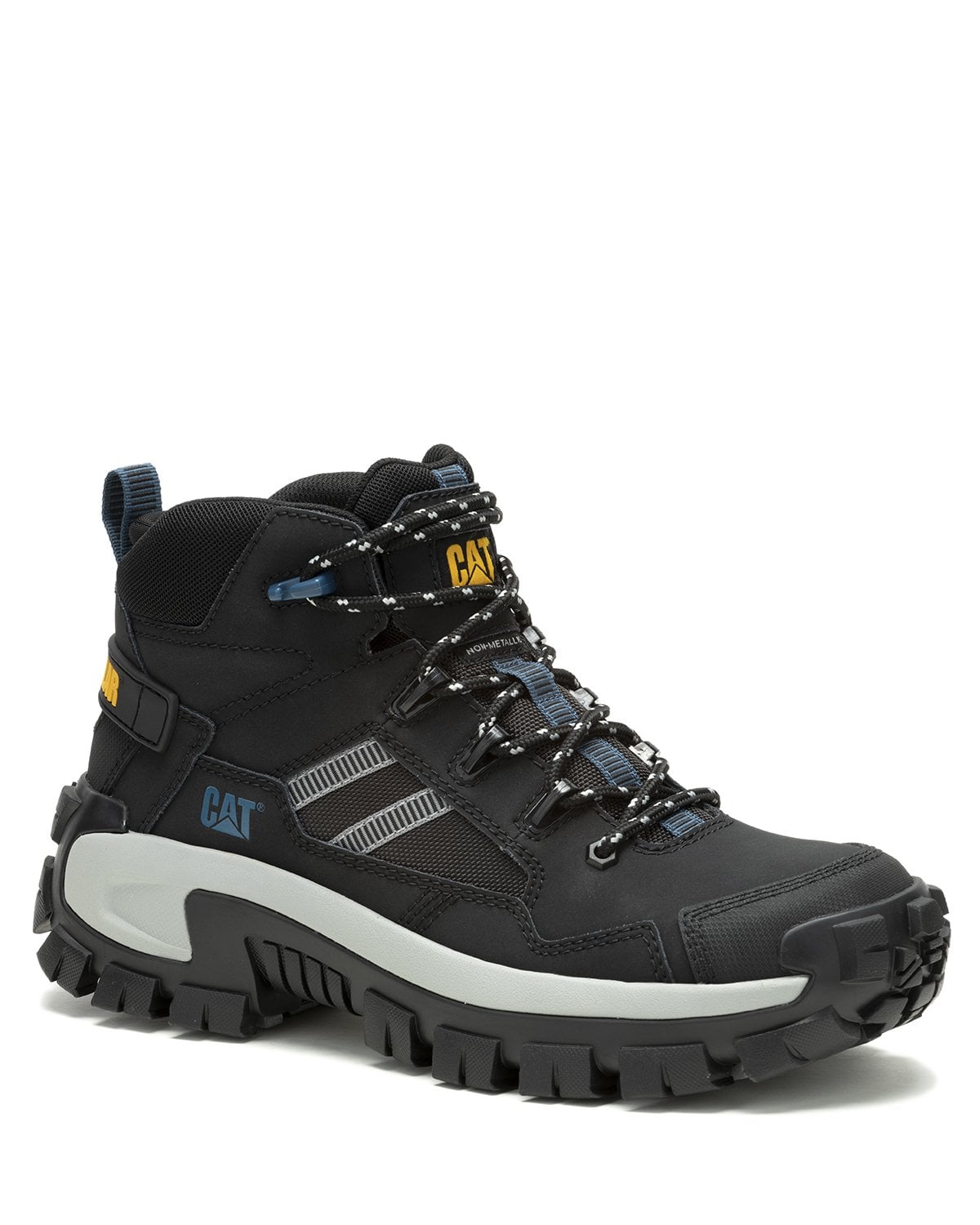 BOTA CUERO CAT INVADER MID VENT CT NEGRO HOMBRE - 1