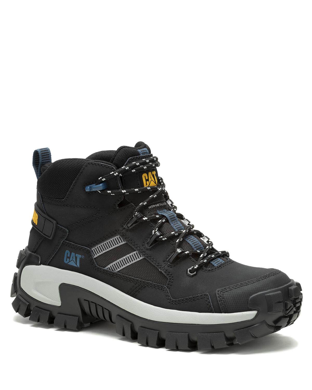 BOTA CUERO CAT INVADER MID VENT CT NEGRO HOMBRE - 1