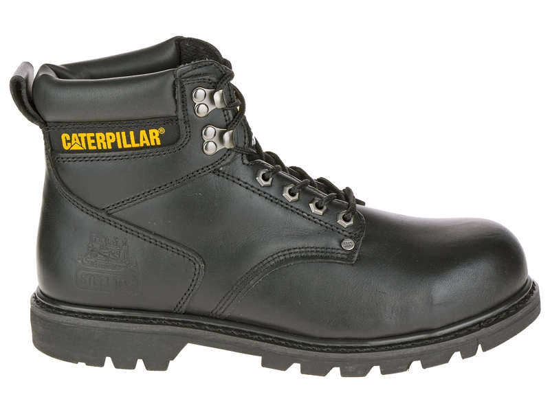 BOTIN CUERO CAT SECOND SHIFT ST NEGRO HOMBRE - 2