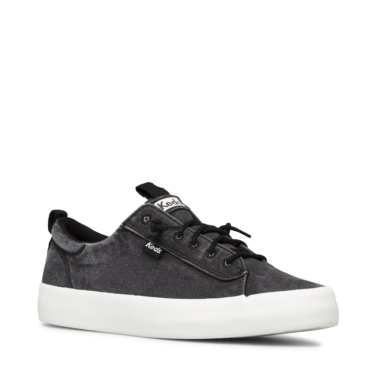 ZAPATILLAS MUJER KEDS CASUALES NEGRO KICKBACK CANVAS - 2
