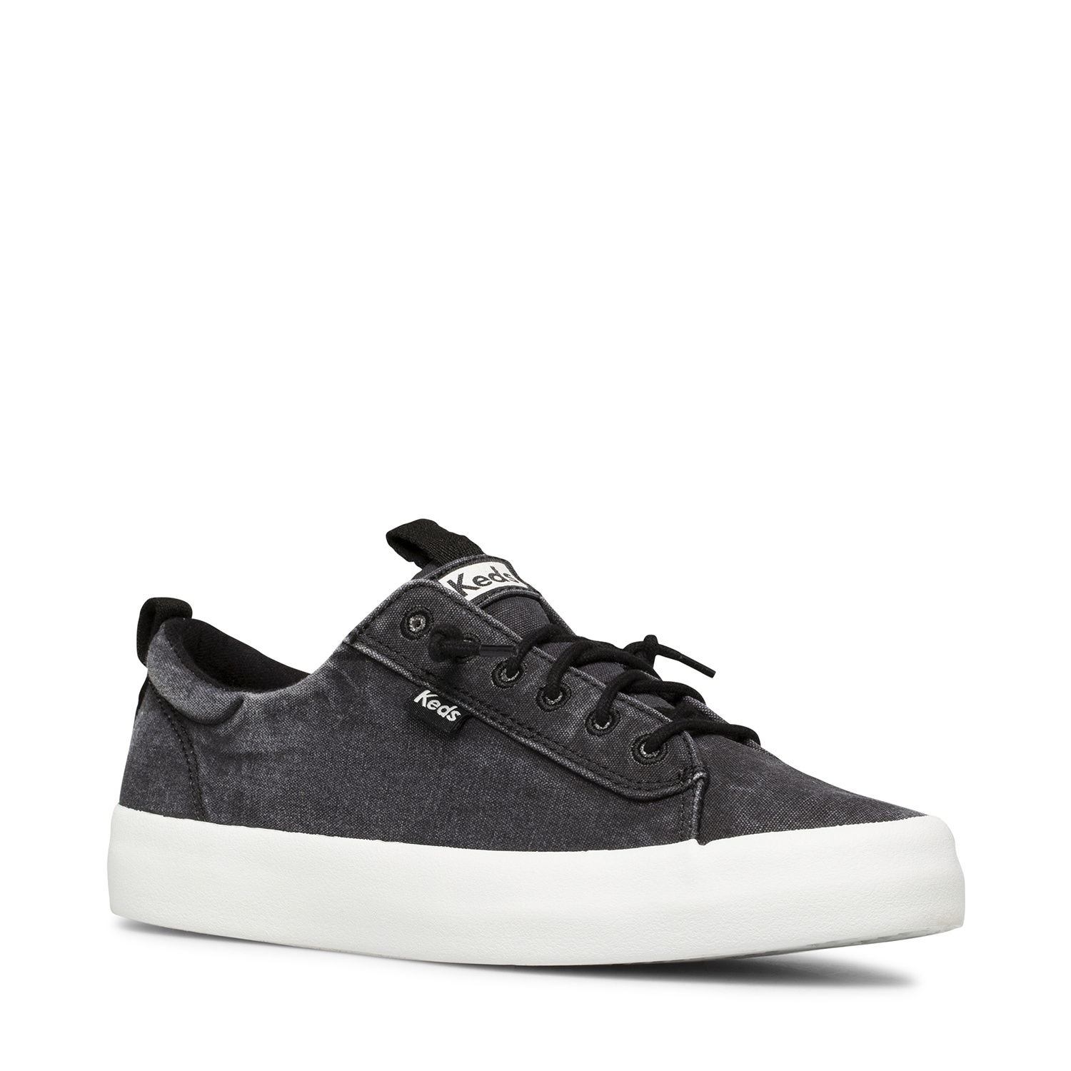 ZAPATILLAS MUJER KEDS CASUALES NEGRO KICKBACK CANVAS - 2