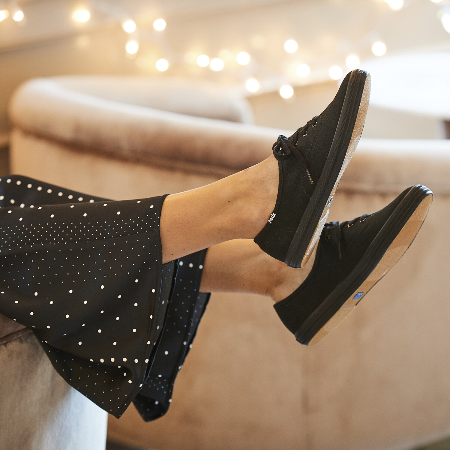 ZAPATILLAS MUJER KEDS CASUALES NEGRO CHAMPION BLACK - 2