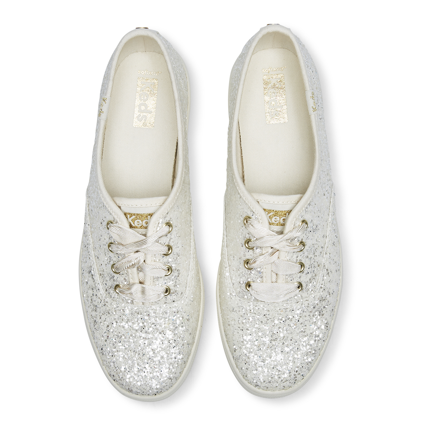 ZAPATILLAS MUJER KEDS CASUALES CREMA CHAMPION GLITTER - 5