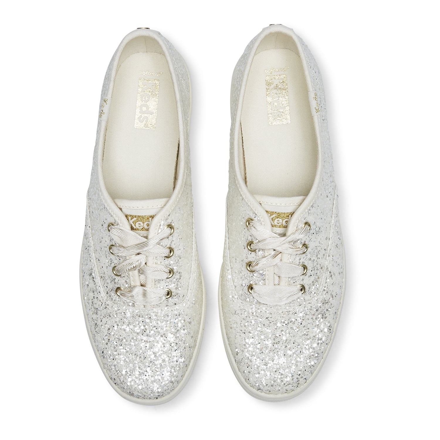 ZAPATILLAS MUJER KEDS CASUALES CREMA CHAMPION GLITTER - 5
