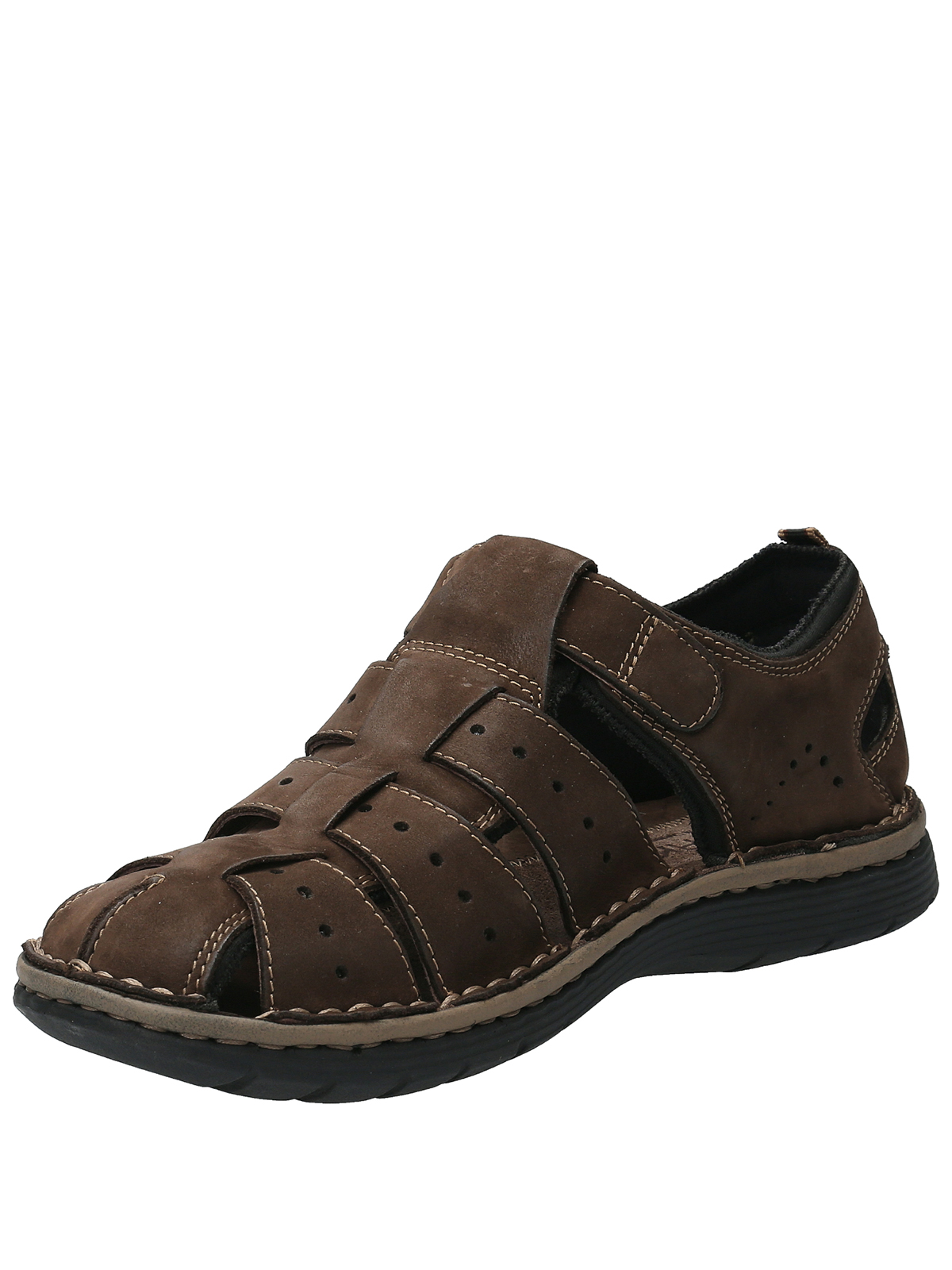 SANDALIA CUERO ROCKFORD HOMBRE ROQUE CAFE  OSCURO - 5