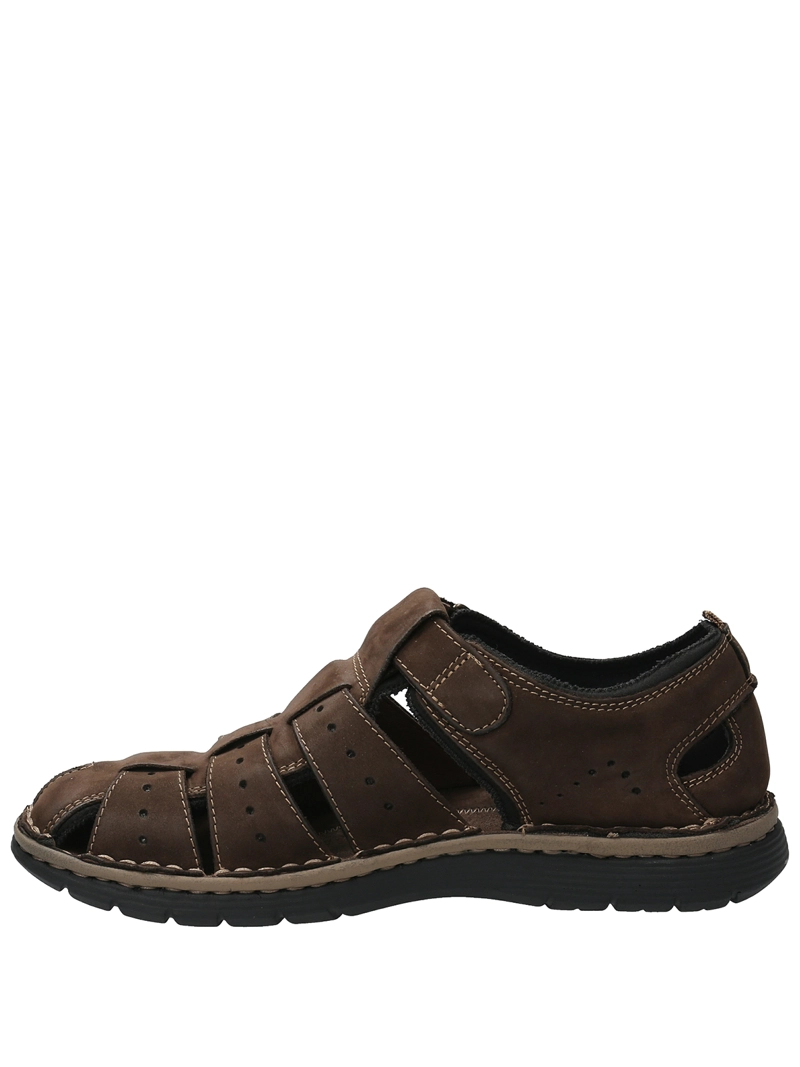 SANDALIA CUERO ROCKFORD HOMBRE ROQUE CAFE  OSCURO - 6