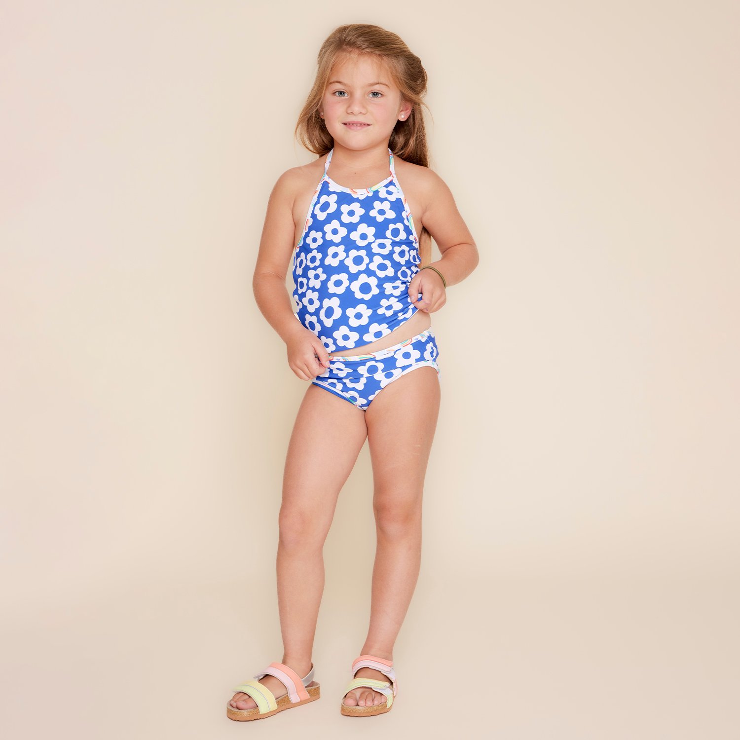TRAJE DE BAÑO NIÑA HUSH PUPPIES FLOWER [4-16] AZUL - 4
