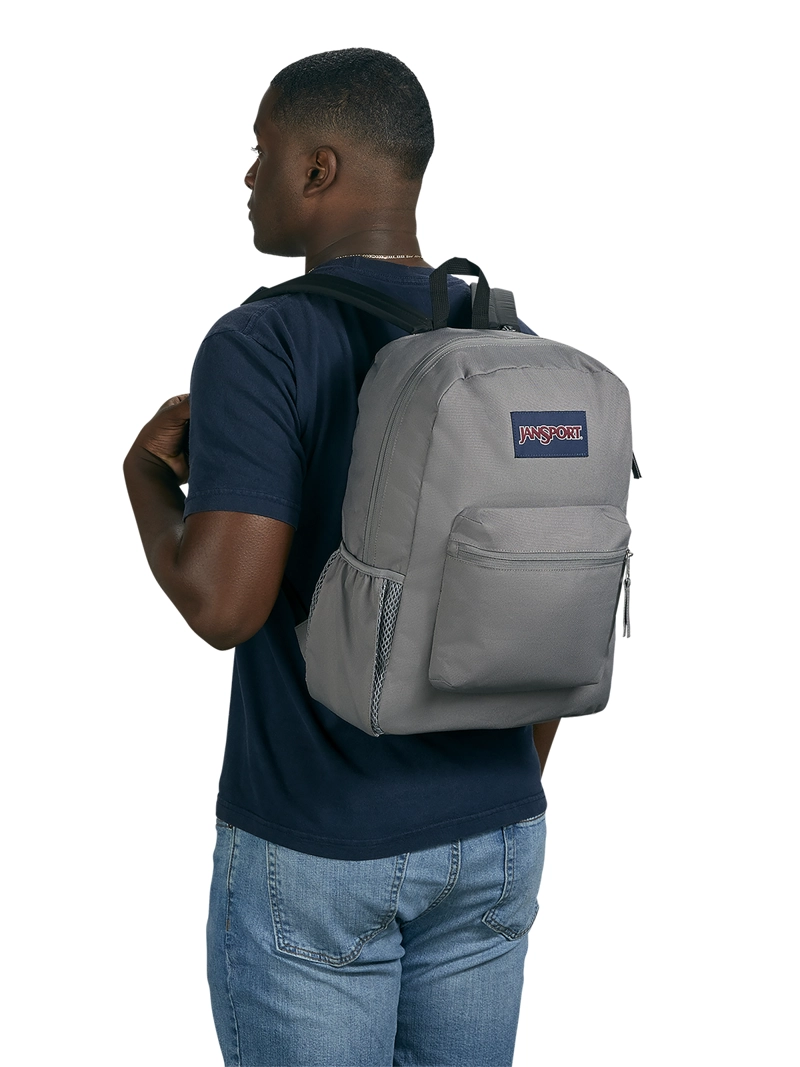 MOCHILA JANSPORT CROSS TOWN GRIS UNISEX - 5
