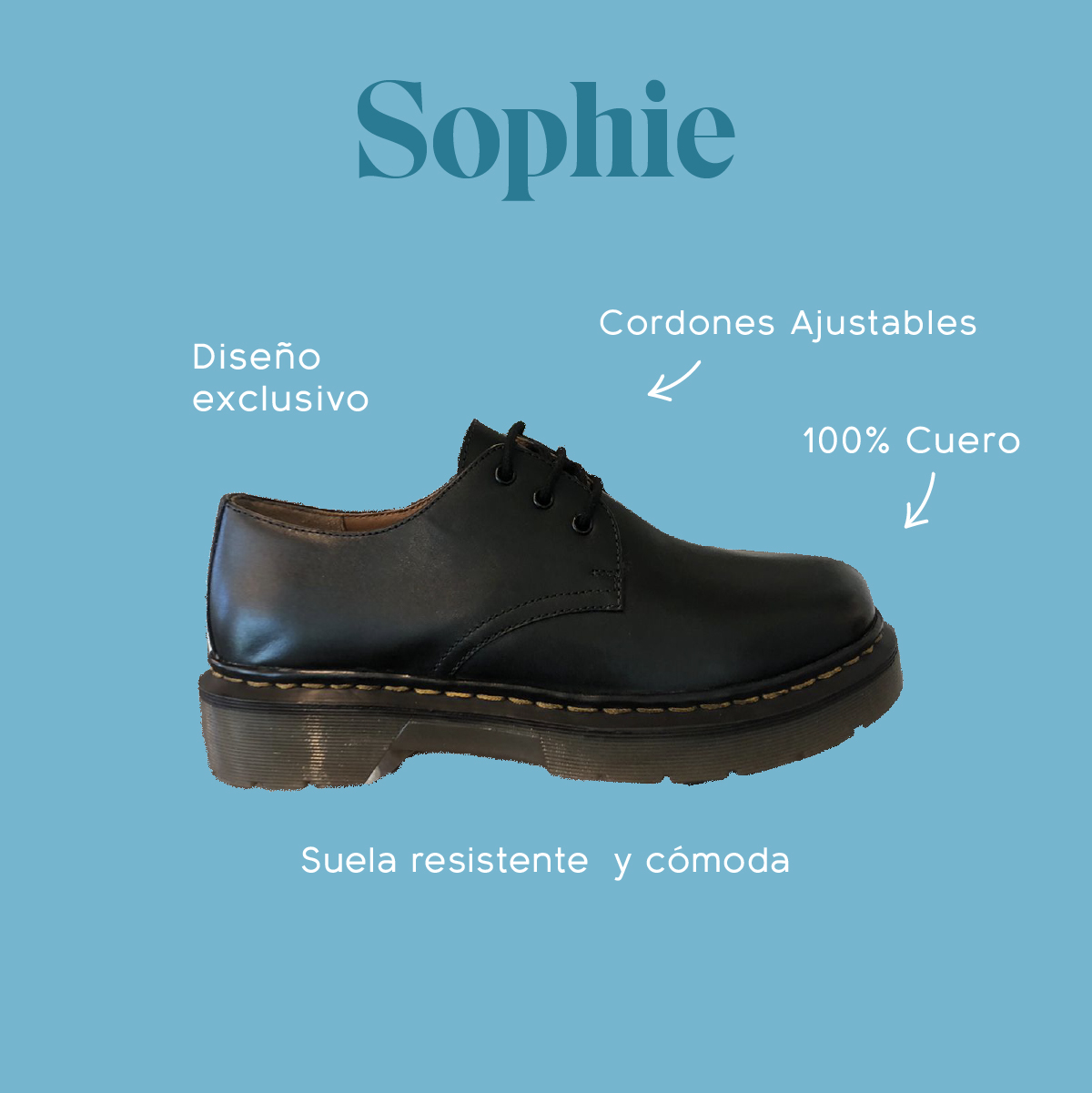ZAPATO ESCOLAR DE CUERO HUSH PUPPIES SOPHIE NEGRO NIÑA - 2
