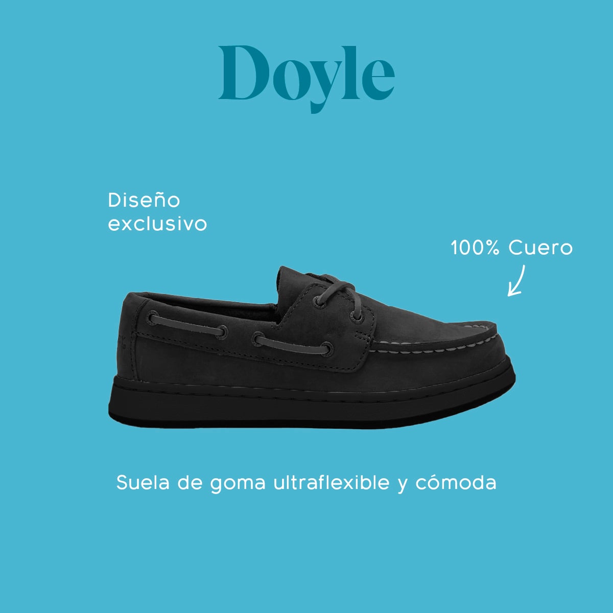 ZAPATO ESCOLAR DE CUERO HUSH PUPPIES DOYLE NEGRO NIÑO - 2