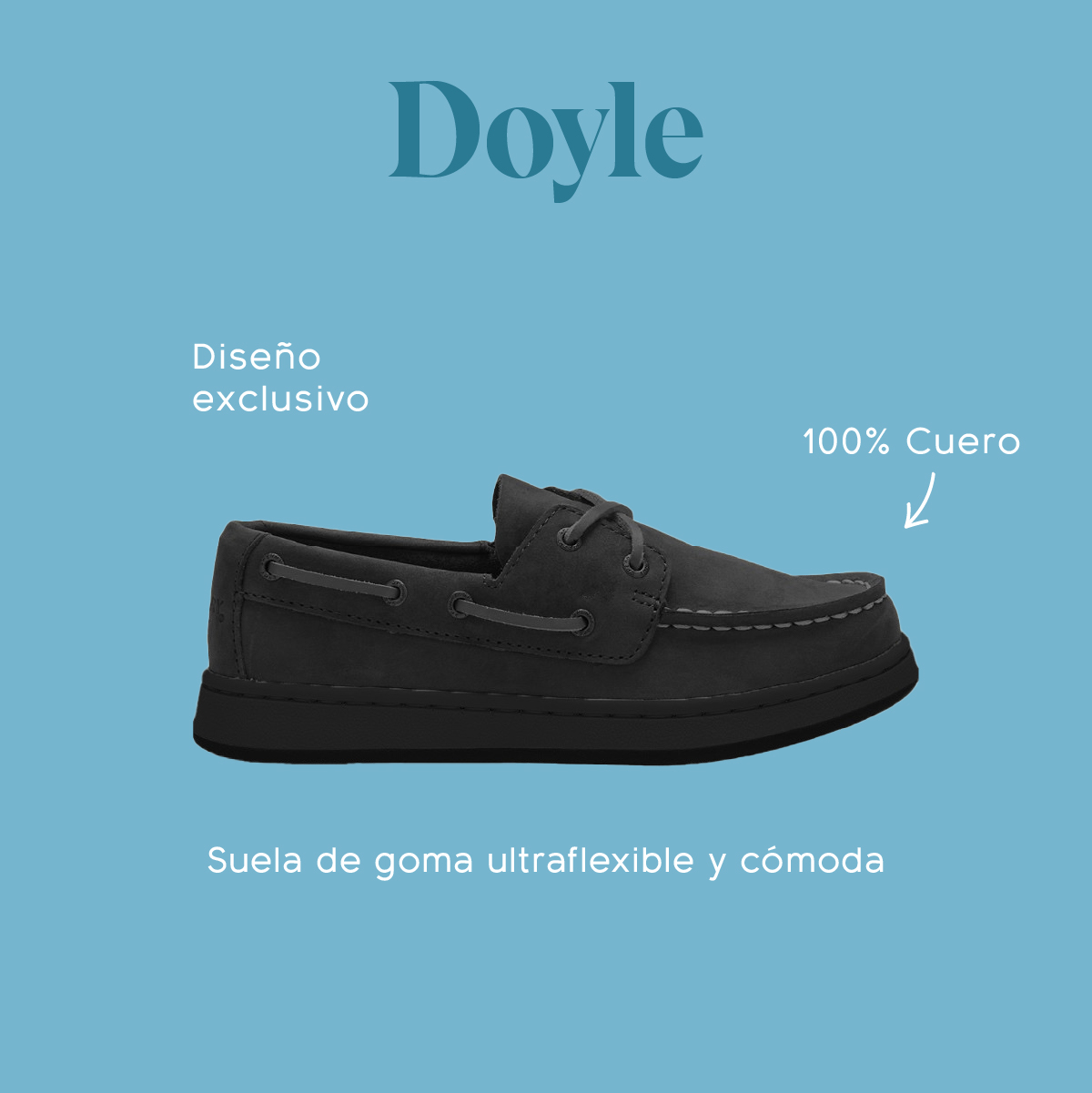 ZAPATO ESCOLAR DE CUERO HUSH PUPPIES DOYLE NEGRO NIÑO - 2