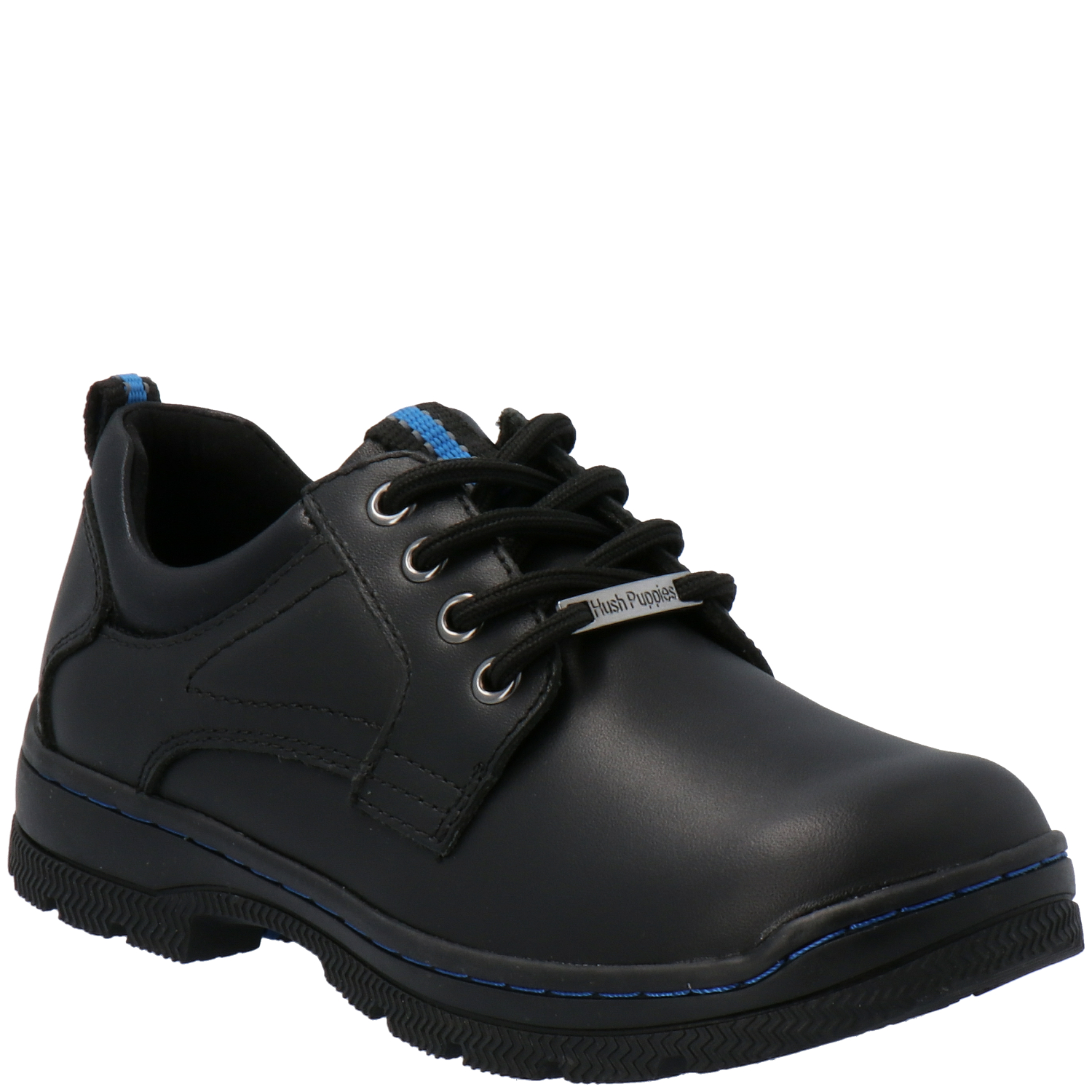 ZAPATO ESCOLAR CUERO HUSH PUPPIES NEW I WRK NEGRO NIÑO - 4