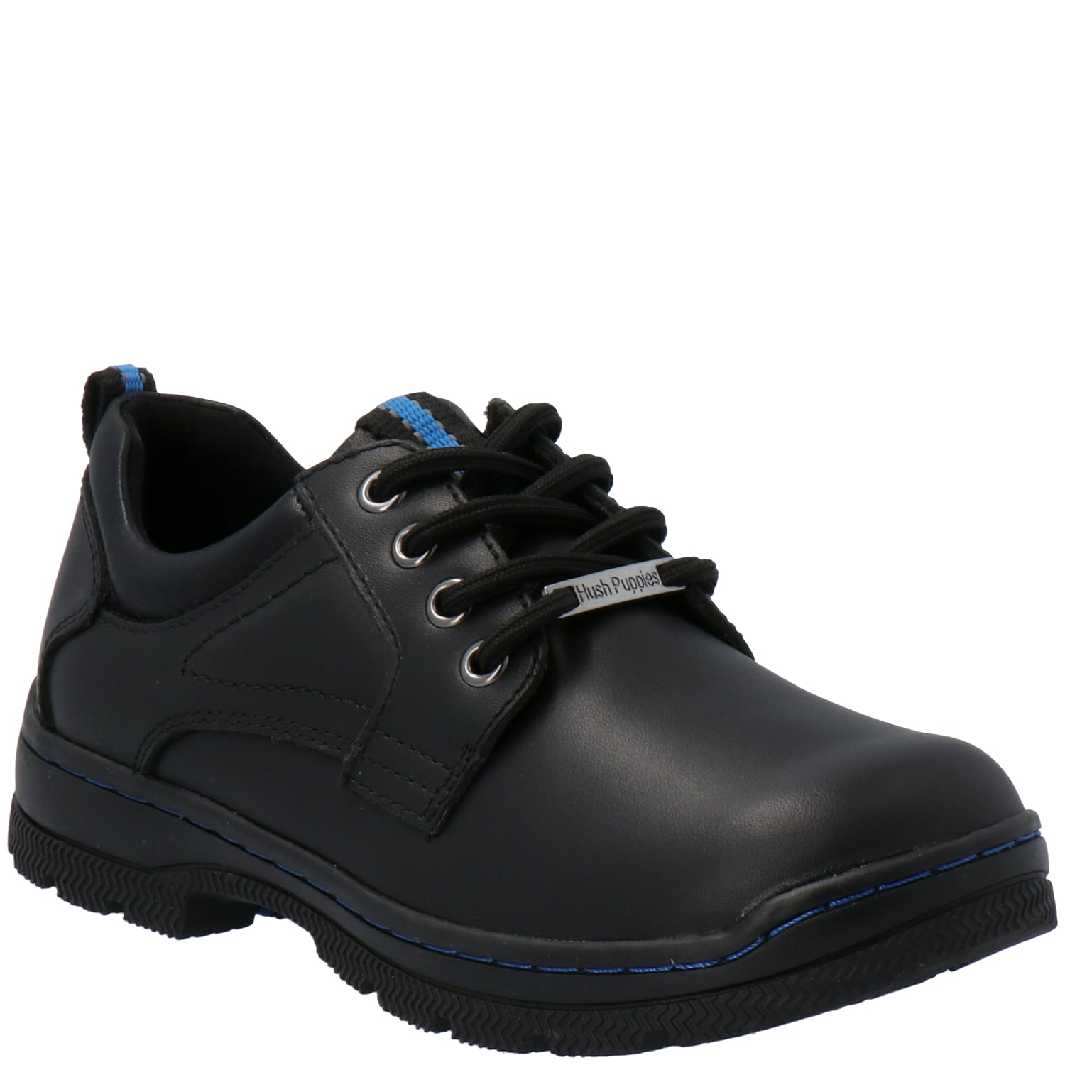 ZAPATO ESCOLAR CUERO HUSH PUPPIES NEW I WRK NEGRO NIÑO - 4