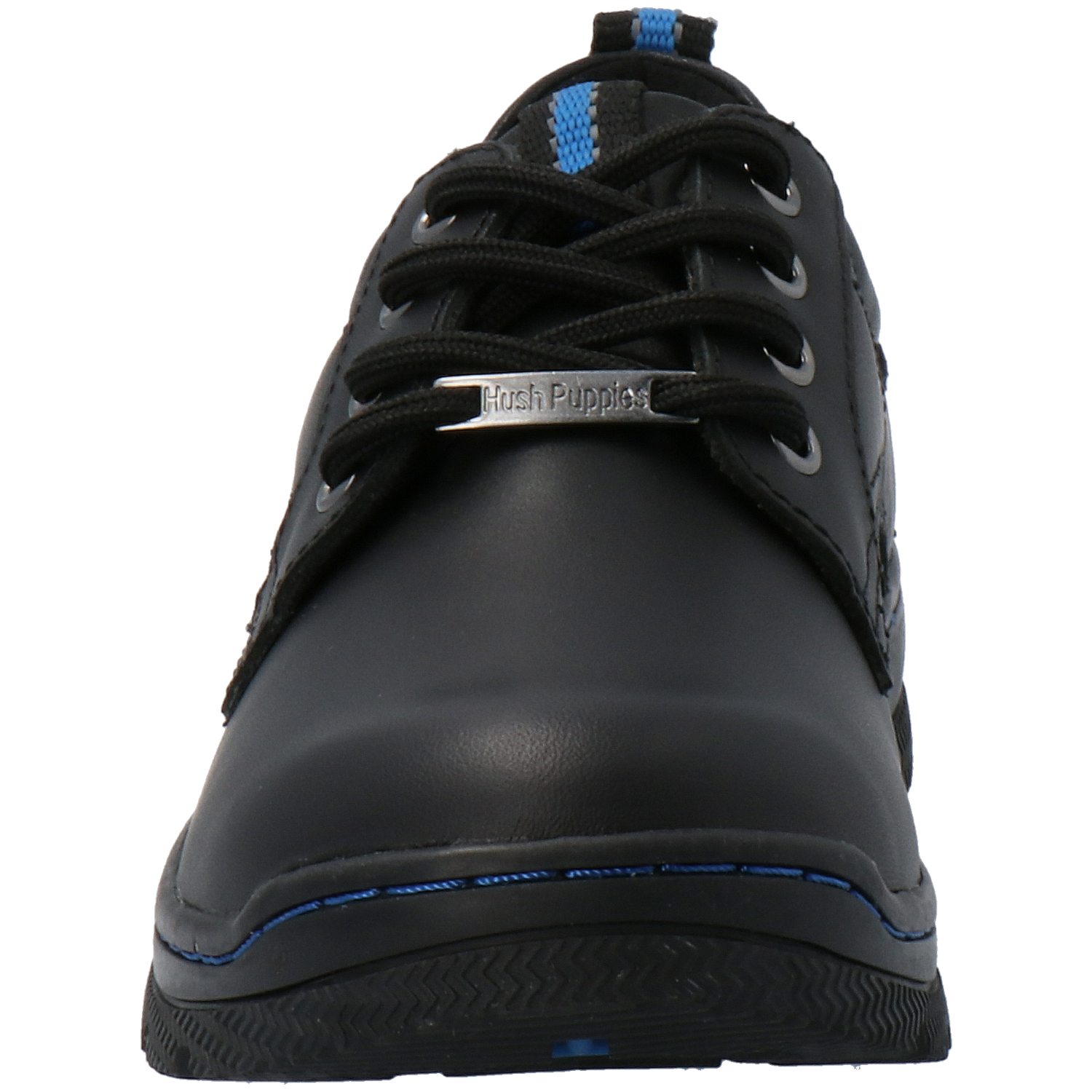ZAPATO ESCOLAR CUERO HUSH PUPPIES NEW I WRK NEGRO NIÑO - 6