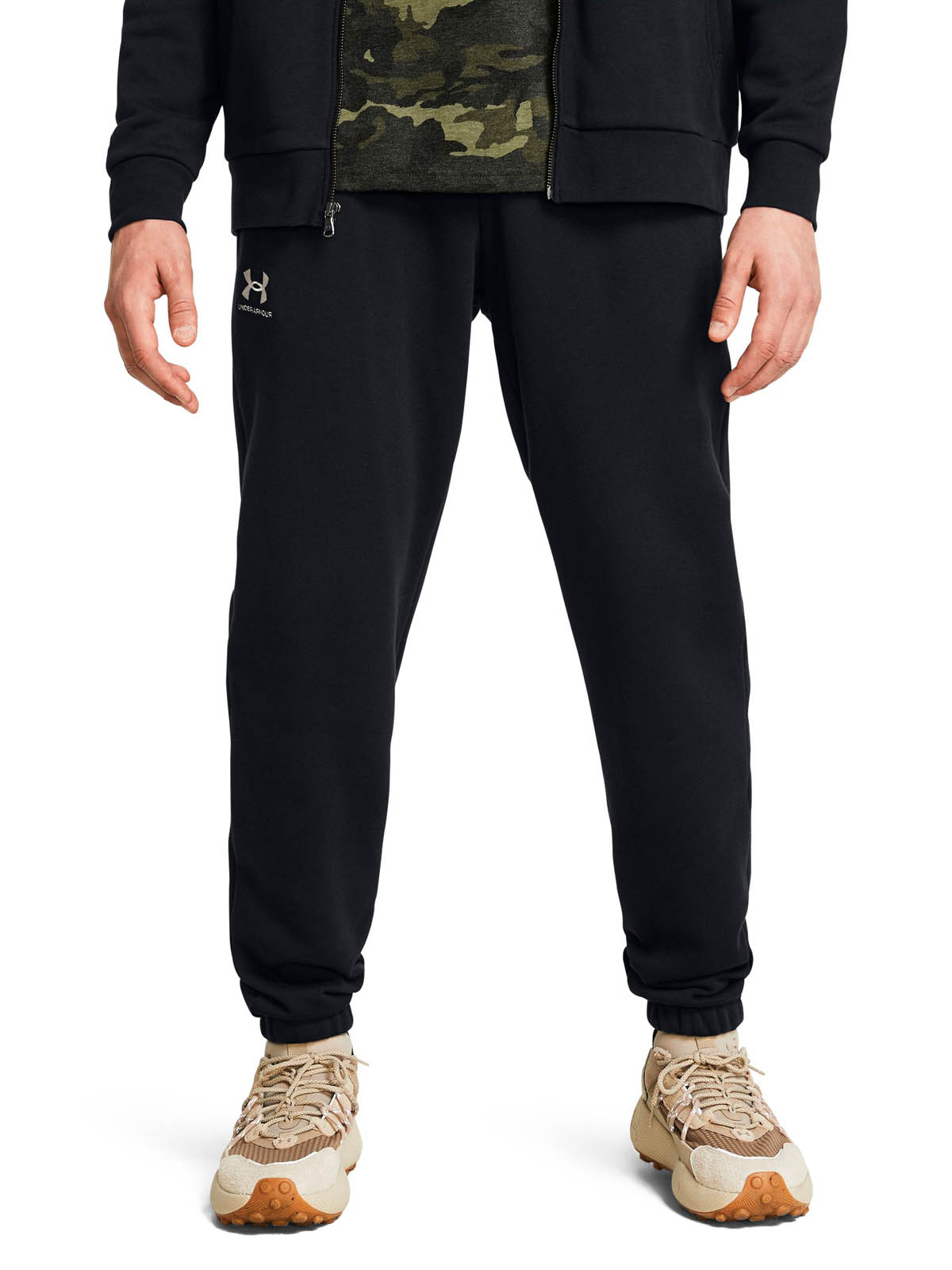 BUZO LIFESTYLE PARA HOMBRE ICON FLEECE NEGRO UA - 4