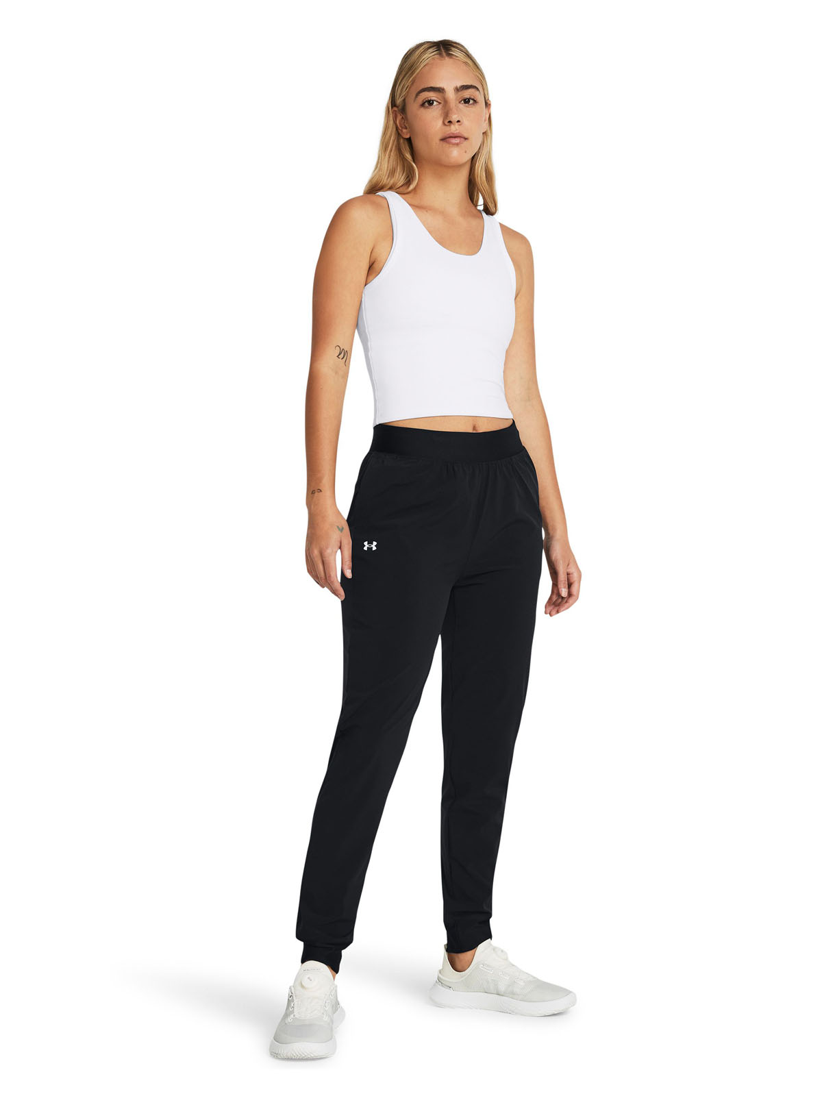 PANTALONES DE TIRO ALTO RIVAL MUJER NEGRO UNDER ARMOUR - 6