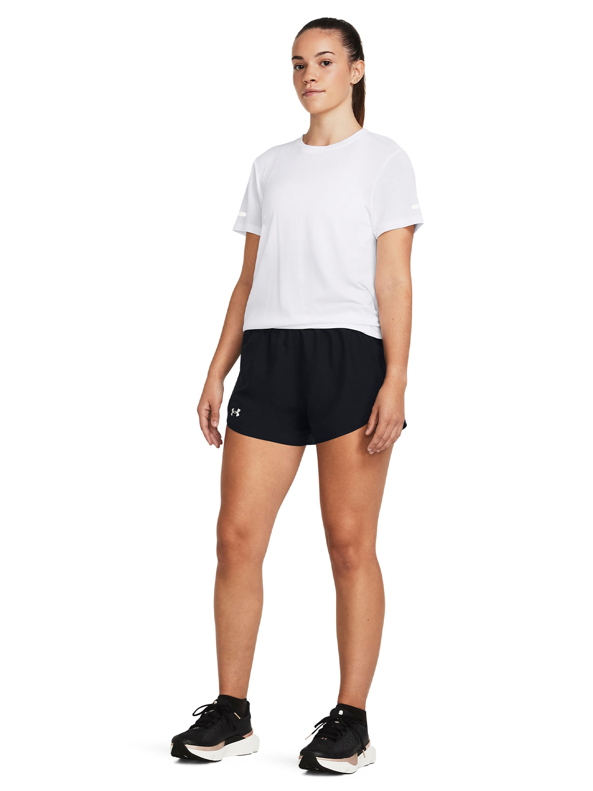 SHORTS MUJER UNDER ARMOUR NEGRO UA FLY-BY DE 3' - 6
