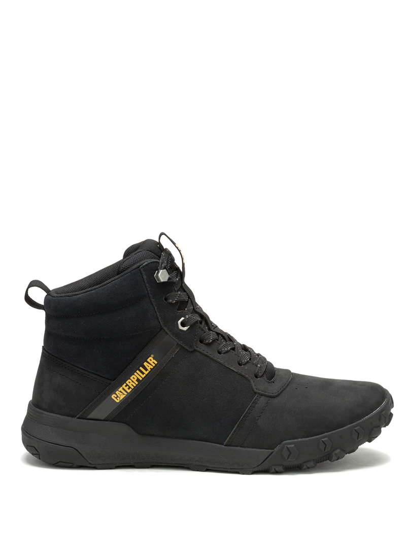ZAPATILLAS HOMBRE CAT CASUALES NEGRO CUERO CON CAÑA HEX READY MID - 2