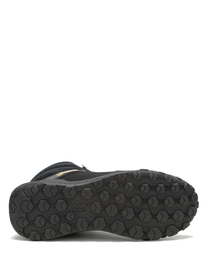 ZAPATILLAS HOMBRE CAT CASUALES NEGRO CUERO CON CAÑA HEX READY MID - 8