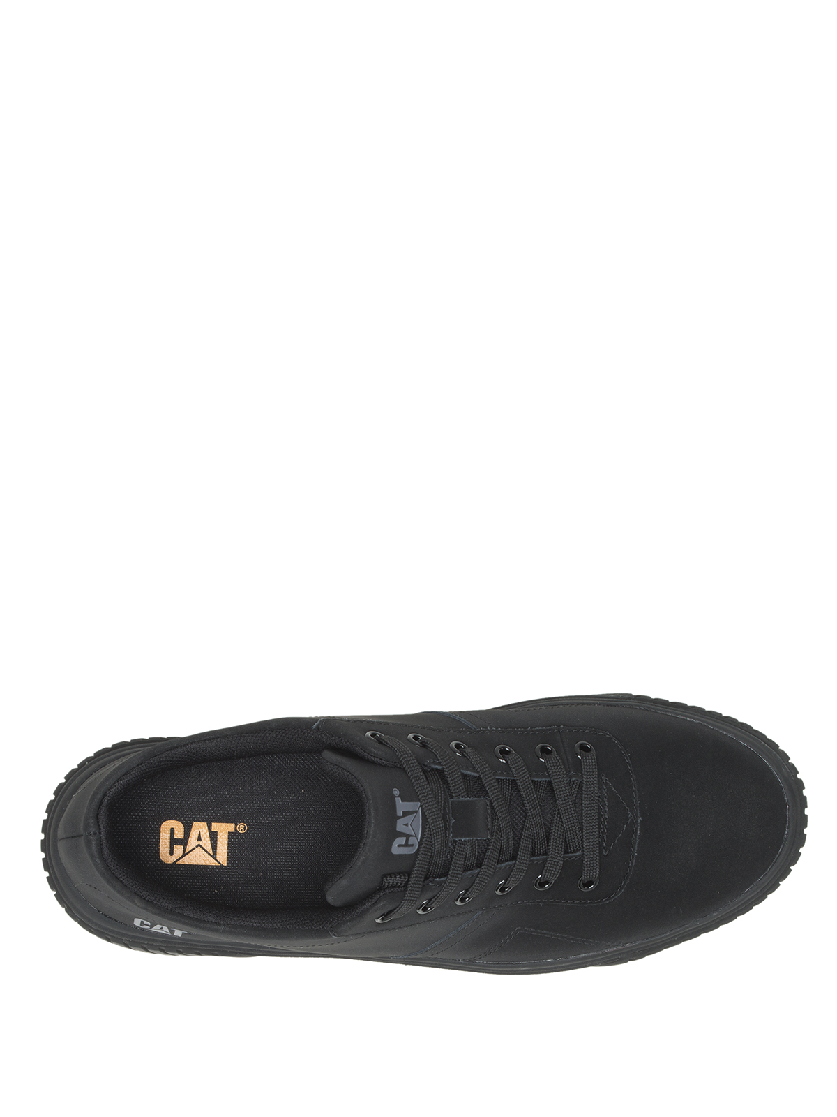 ZAPATILLAS MUJER CAT CASUALES NEGRO CUERO AMP - 6