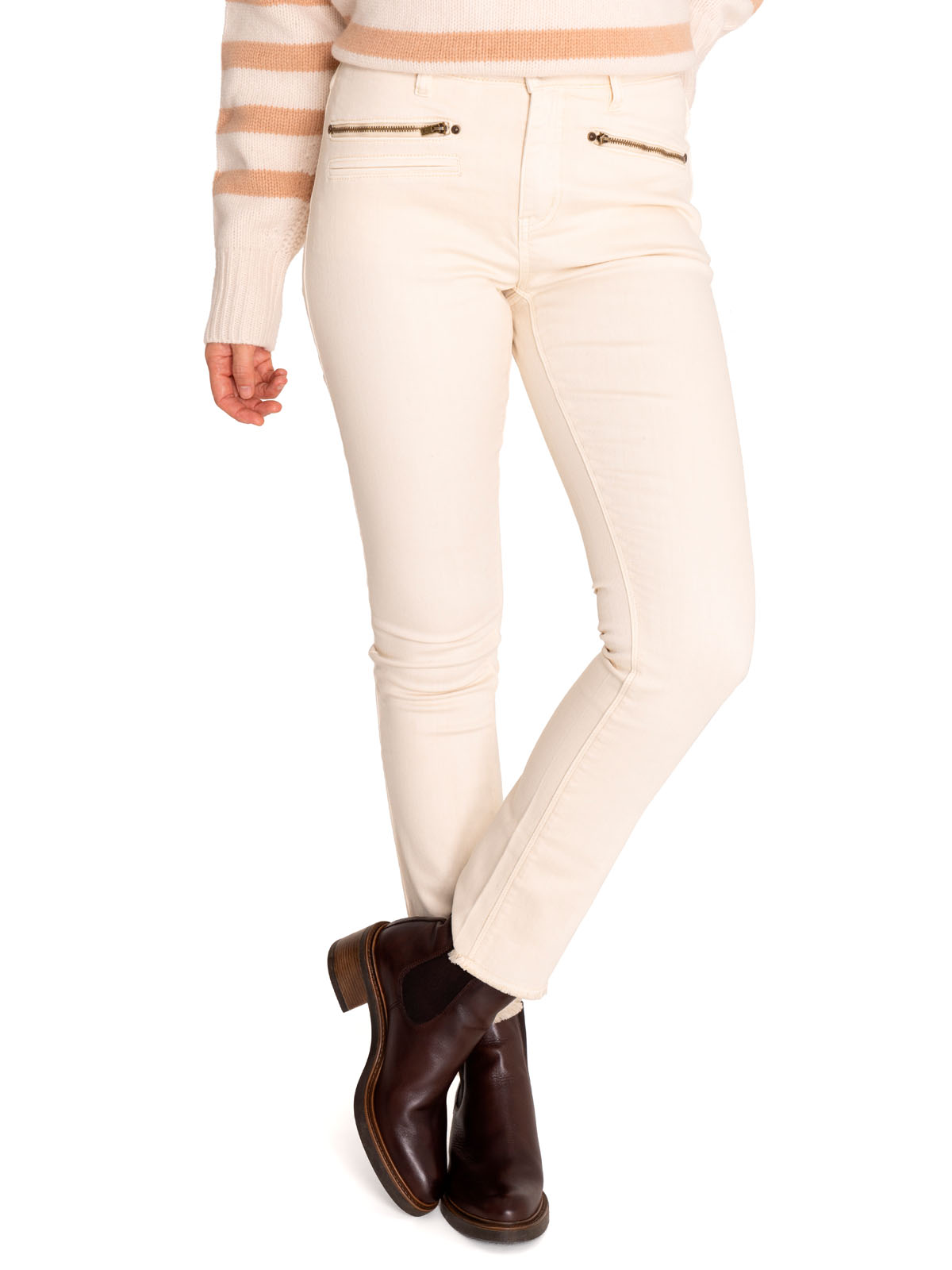 PANTALÓN ALGODÓN ORGÁNICO MUJER LEMAN BLANCO ROCKFORD - 5
