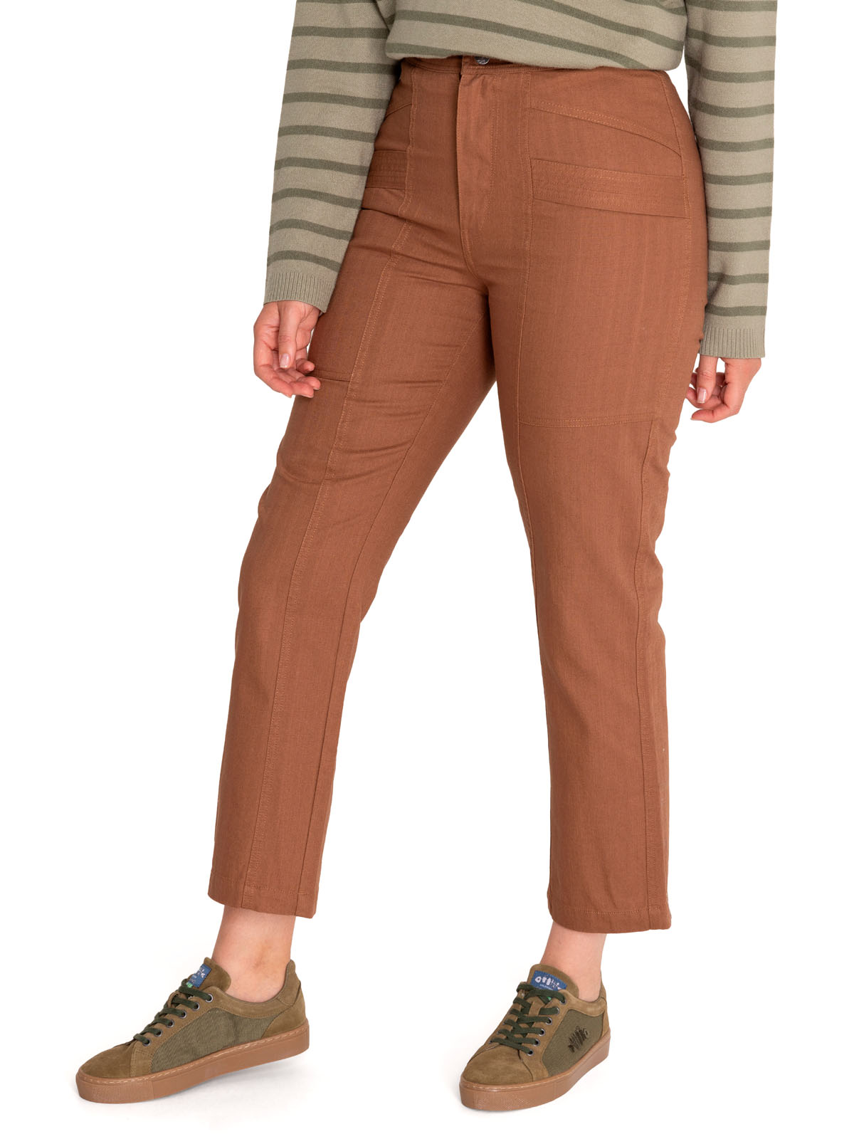 PANTALÓN ALGODÓN ORGÁNICO MUJER ISIS CAFÉ ROCKFORD - 6
