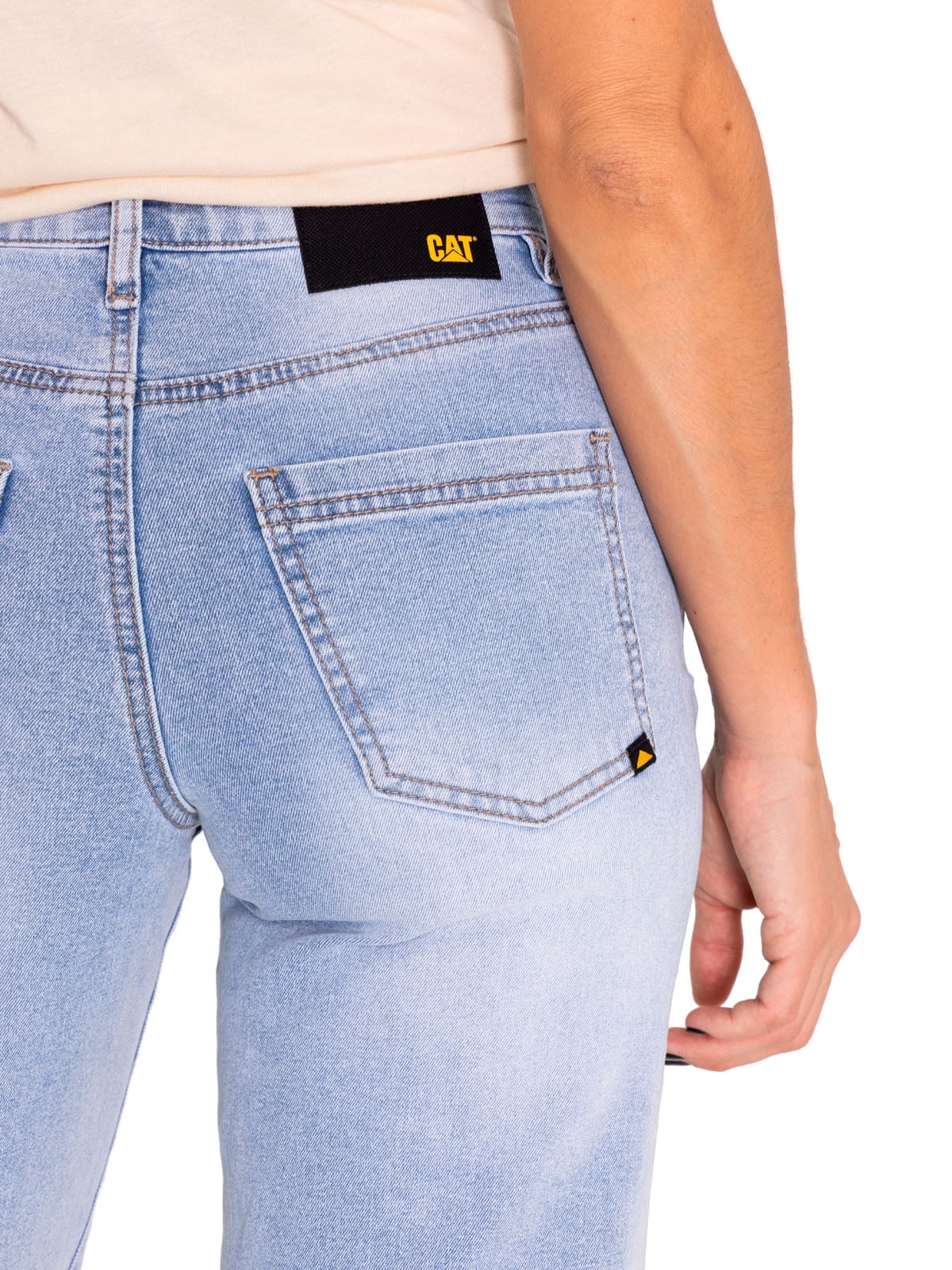 JEANS ALGODÓN MUJER CAT CELESTE WIDE LEG TRIBLEND STRETCH DENIM - 5