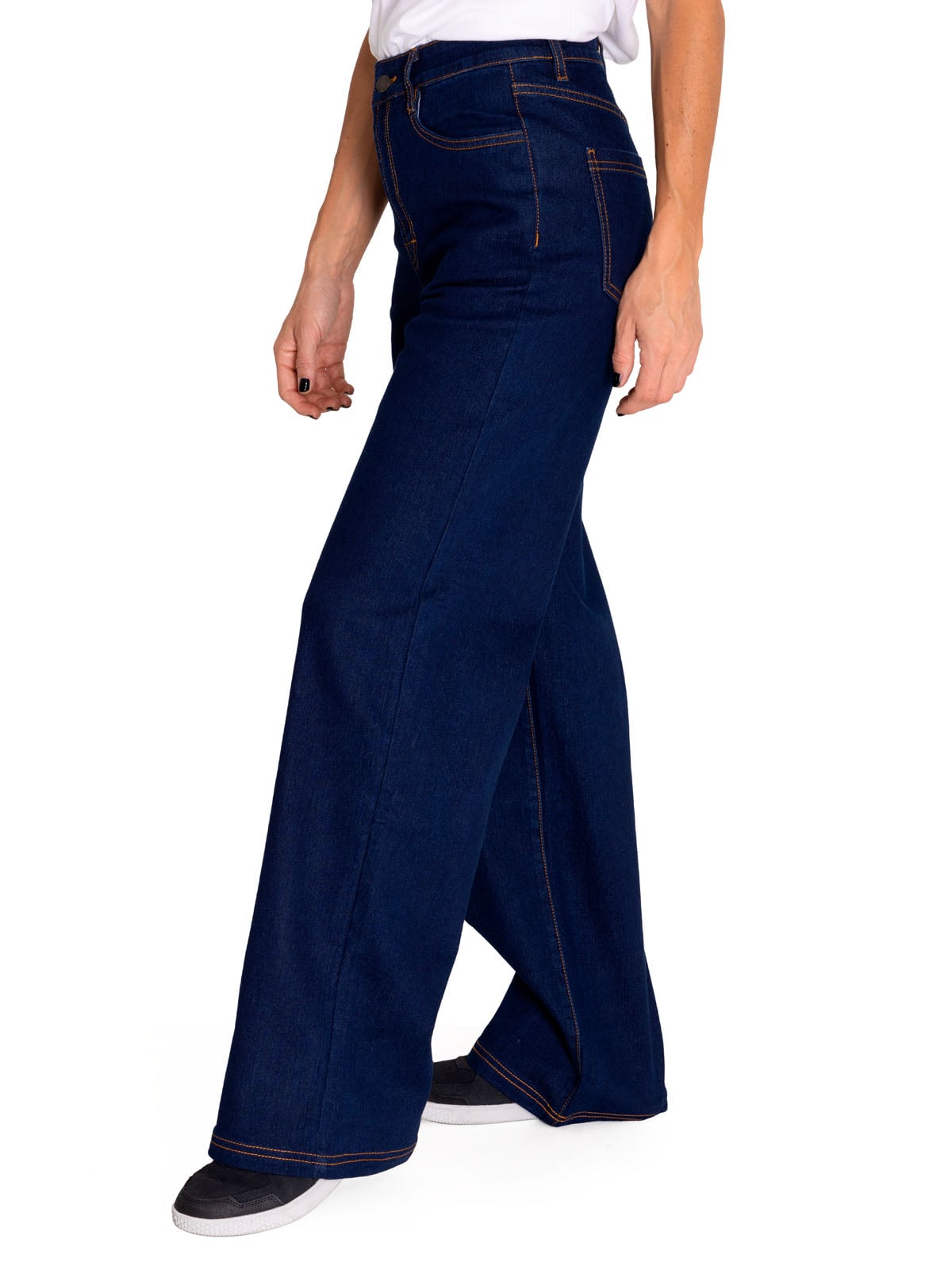 JEANS DENIM MUJER TRIBLEND STRETCH WIDE LEG AZUL CAT - 2