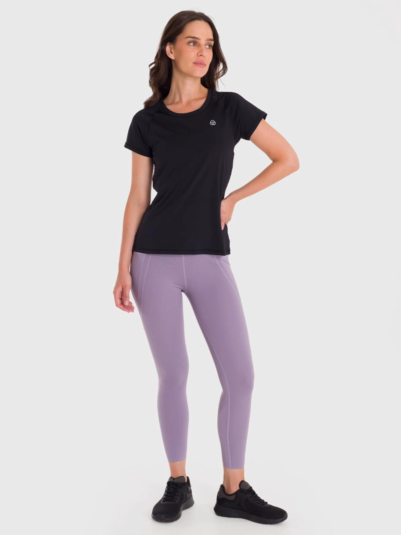 POLERA DEPORTIVA MUJER ROUND NECK EN COLOR NEGRO BSOUL - 5