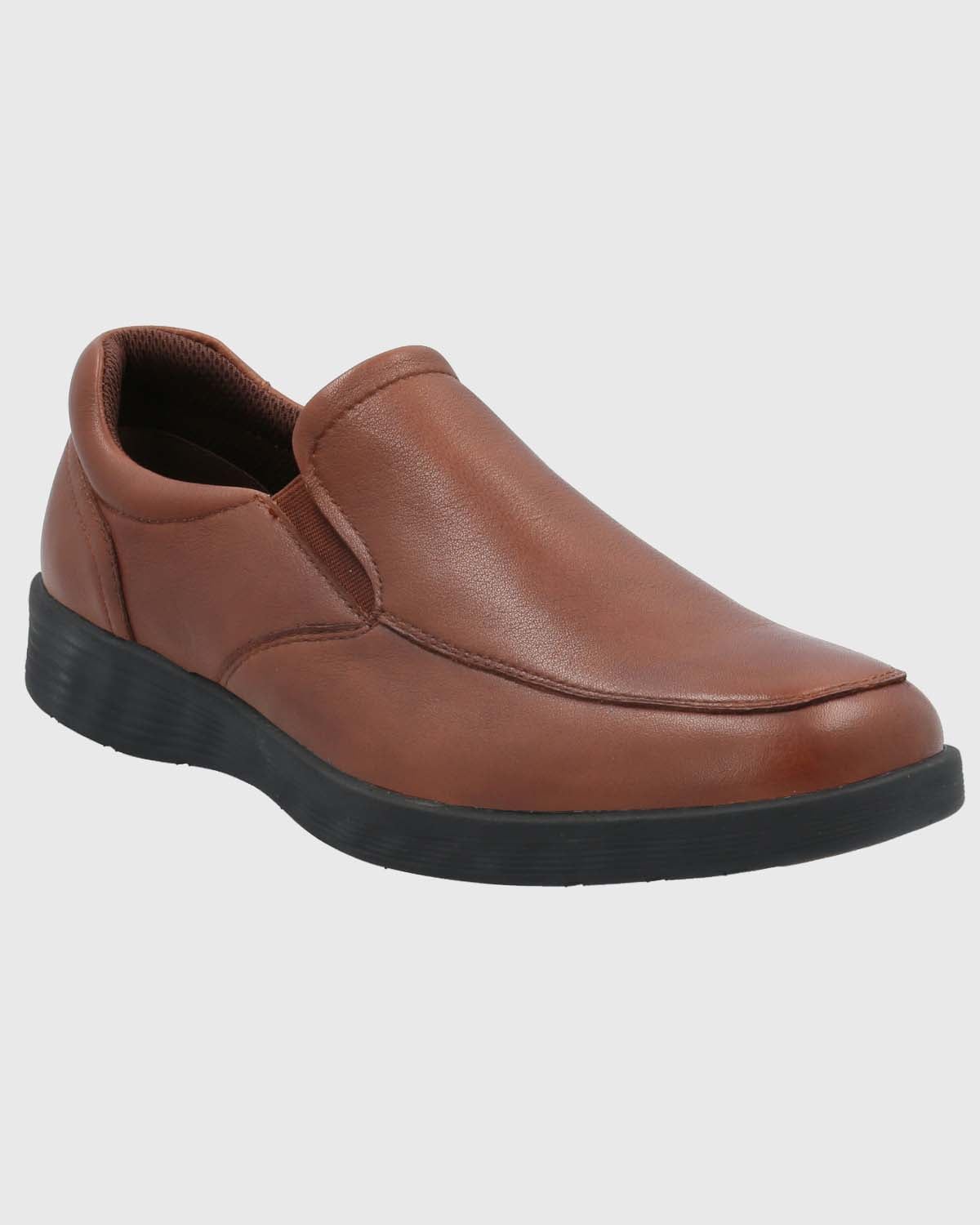 SLIP ON CUERO HOMBRE SPINAL URBAN CAFÉ HUSH PUPPIES - 1