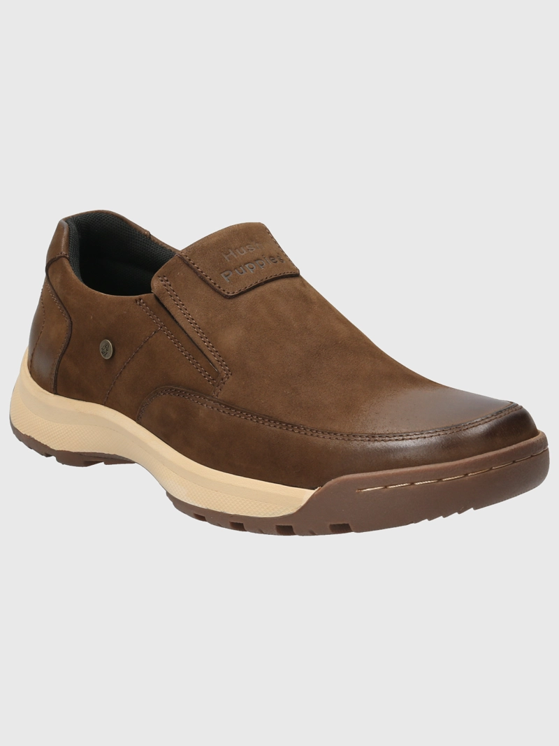 SLIP ON CUERO HOMBRE CONSIN CAFE  HUSH PUPPIES - 1