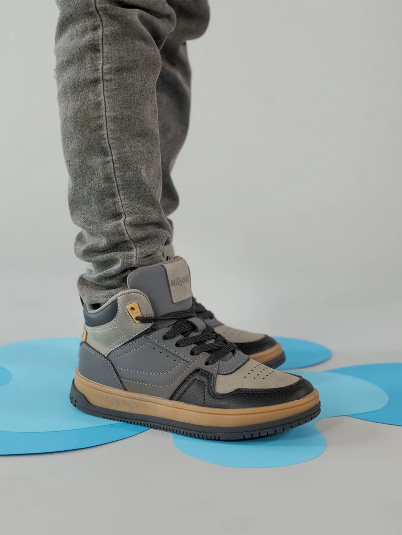 ZAPATILLA NIÑO ZIGI GRIS CON AZUL CALPANY - 2