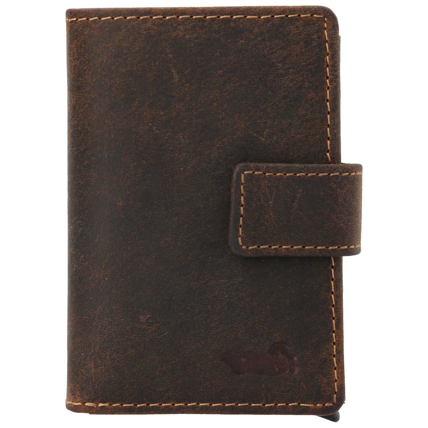 BILLETERA CUERO HOMBRE HU MULTICARDS CAFÉ ROCKFORD - 1