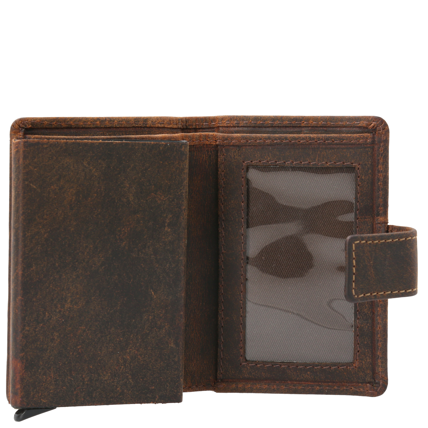 BILLETERA CUERO HOMBRE HU MULTICARDS CAFÉ ROCKFORD - 3