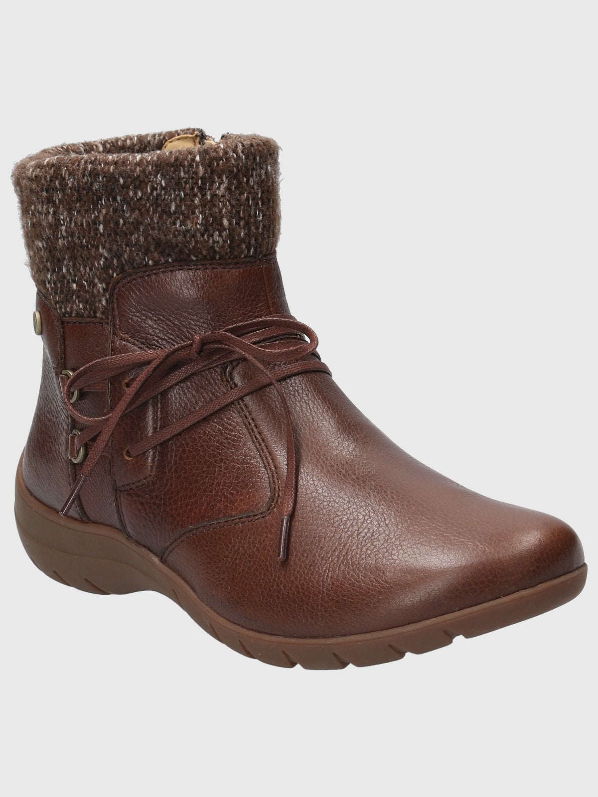 BOTÍN MUJER HUSH PUPPIES CUERO CAFÉ MALMO II CASUAL - 1
