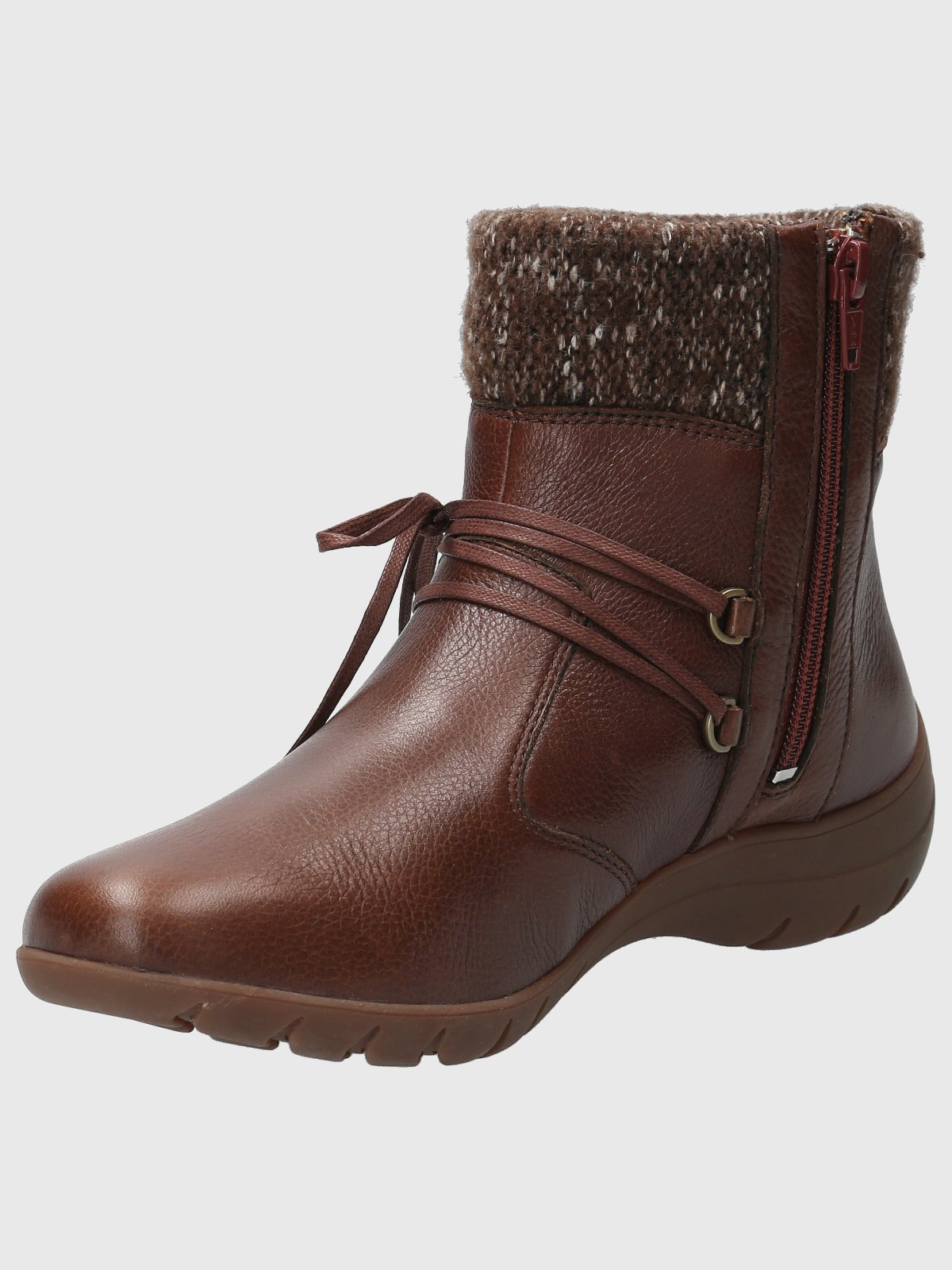 BOTÍN MUJER HUSH PUPPIES CUERO CAFÉ MALMO II CASUAL - 5