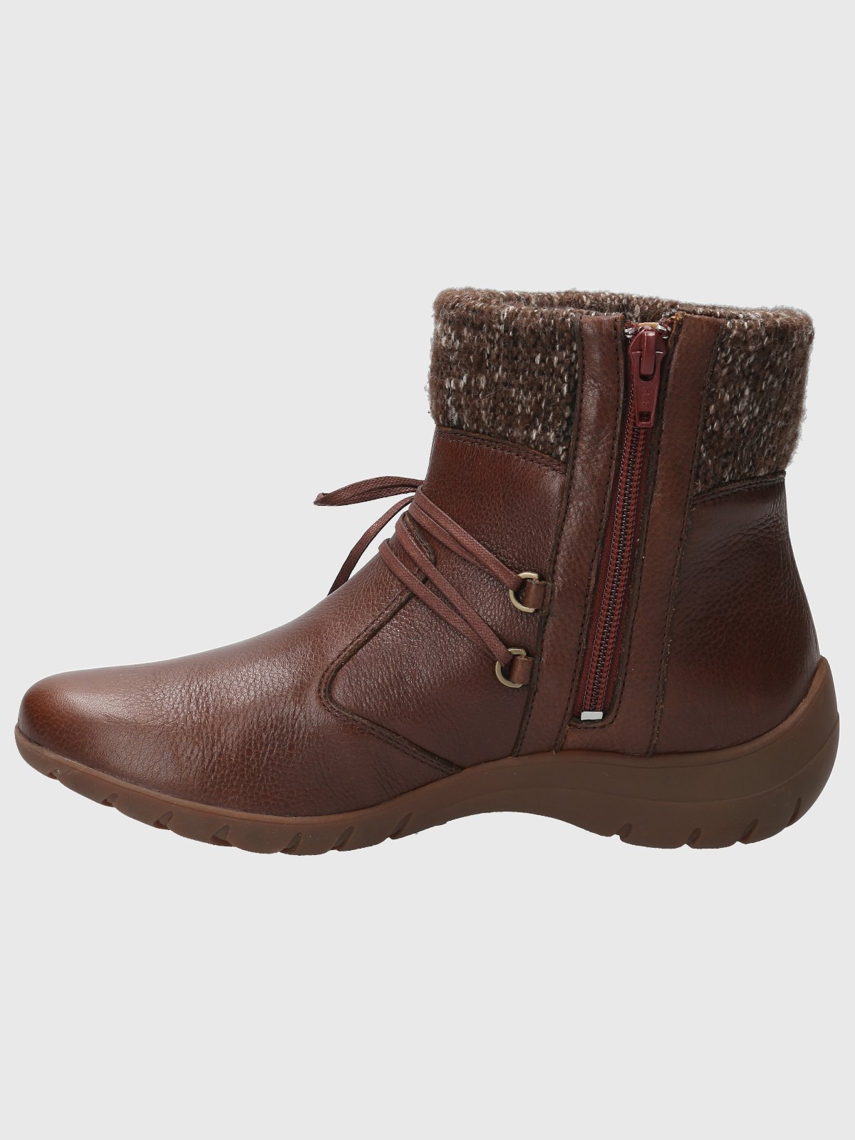 BOTÍN MUJER HUSH PUPPIES CUERO CAFÉ MALMO II CASUAL - 6