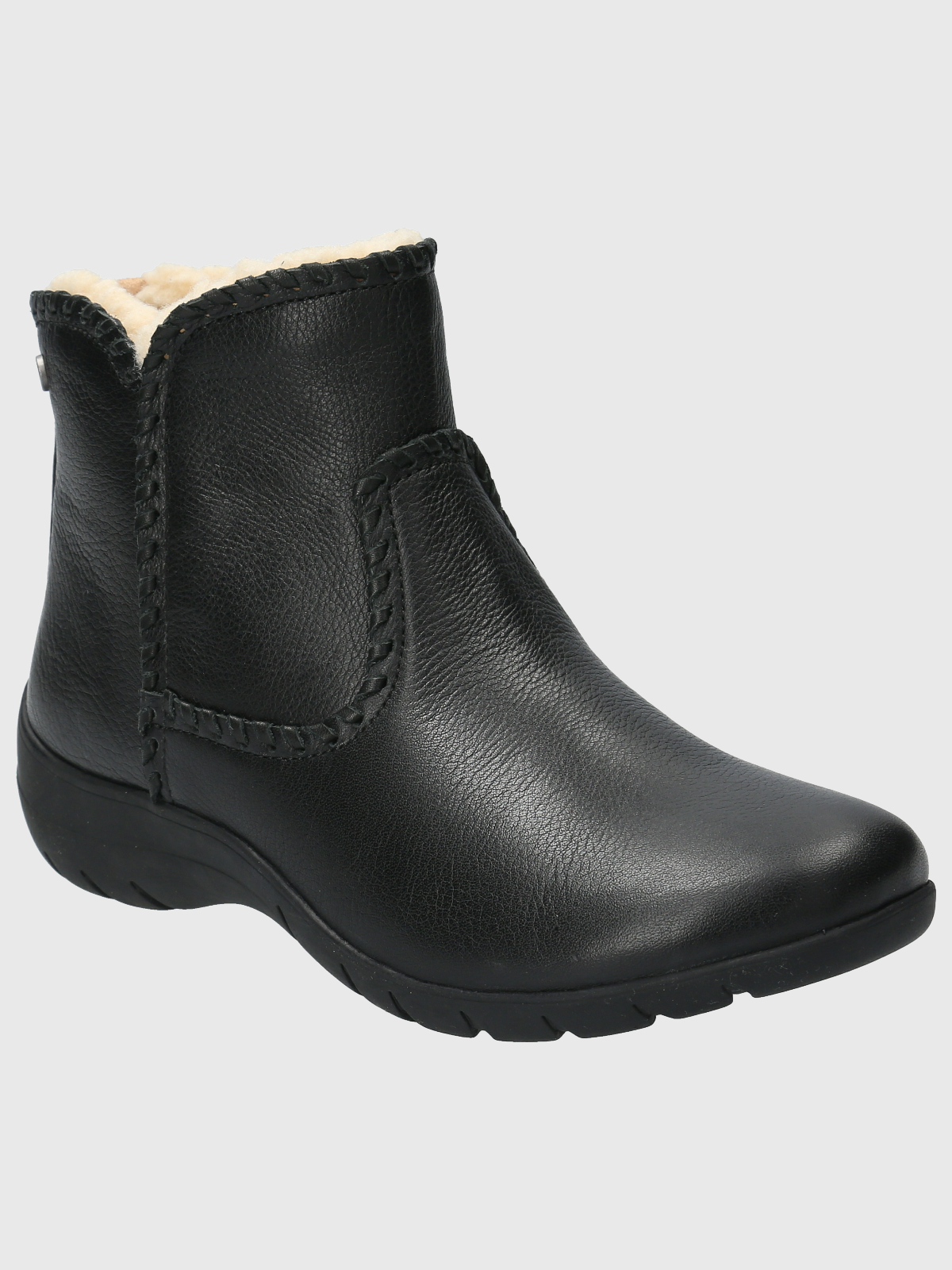 BOTÍN MUJER HUSH PUPPIES CUERO NEGRO ORLA CASUAL - 1