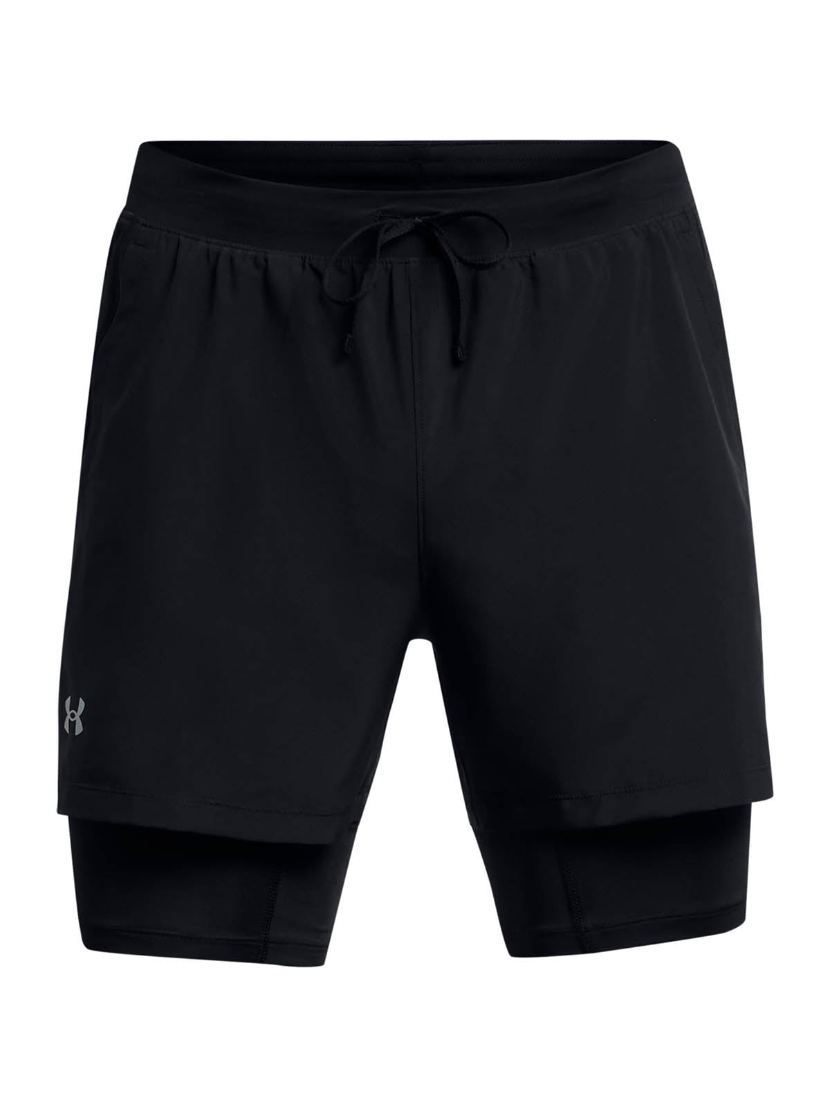 SHORTS HOMBRE UNDER ARMOUR NEGRO LAUNCH 2 EN 1 DE 5' - 1