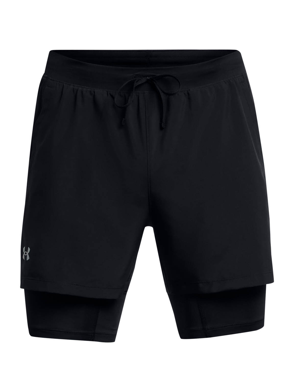 SHORTS HOMBRE UNDER ARMOUR NEGRO LAUNCH 2 EN 1 DE 5' - 1