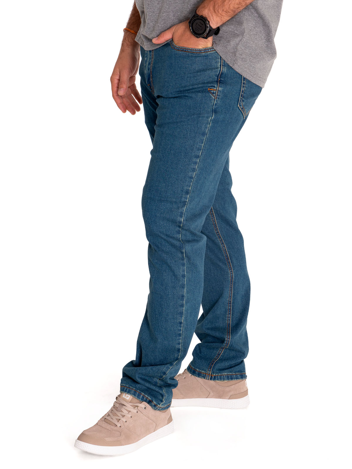 JEANS ALGODÓN HOMBRE CAT GRIS SKINNY TRIBLEND STRETCH DENIM - 2