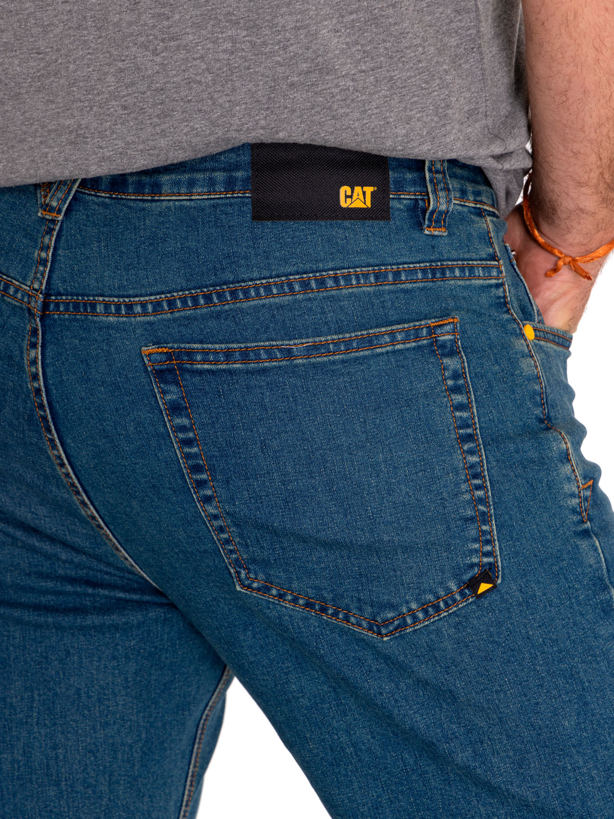 JEANS ALGODÓN HOMBRE CAT GRIS SKINNY TRIBLEND STRETCH DENIM - 6
