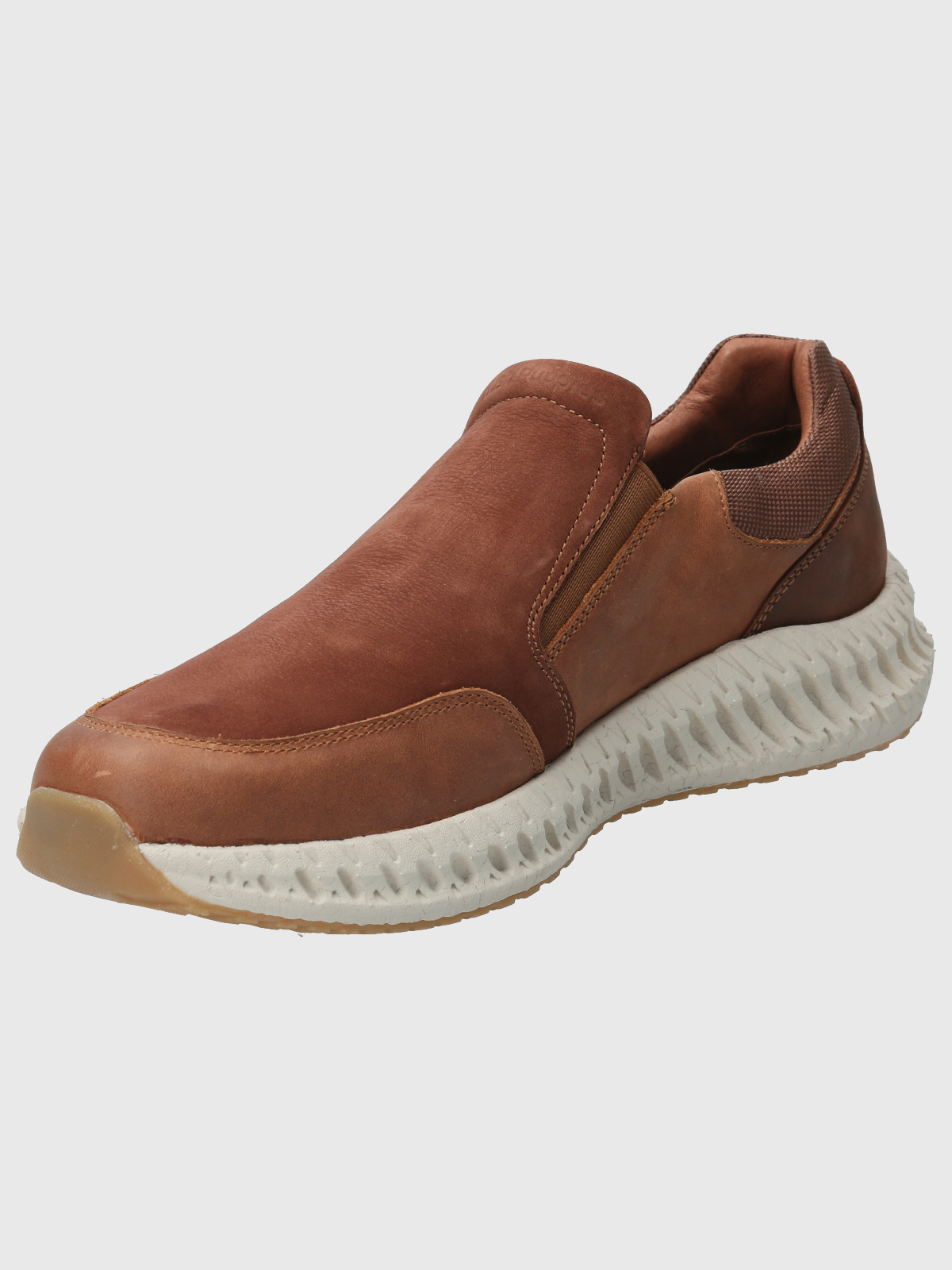 SLIP ON CUERO HOMBRE SPINAL UP CAFÉ HUSH PUPPIES - 5