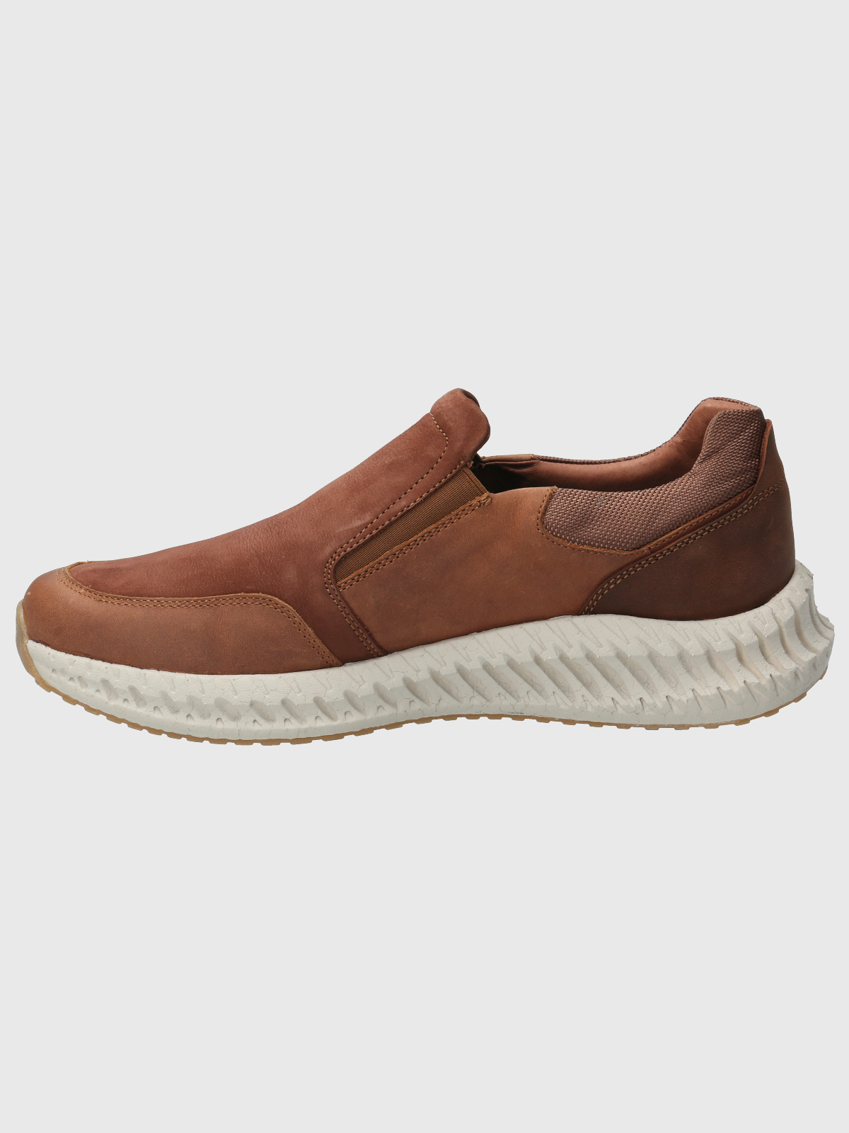 SLIP ON CUERO HOMBRE SPINAL UP CAFÉ HUSH PUPPIES - 6