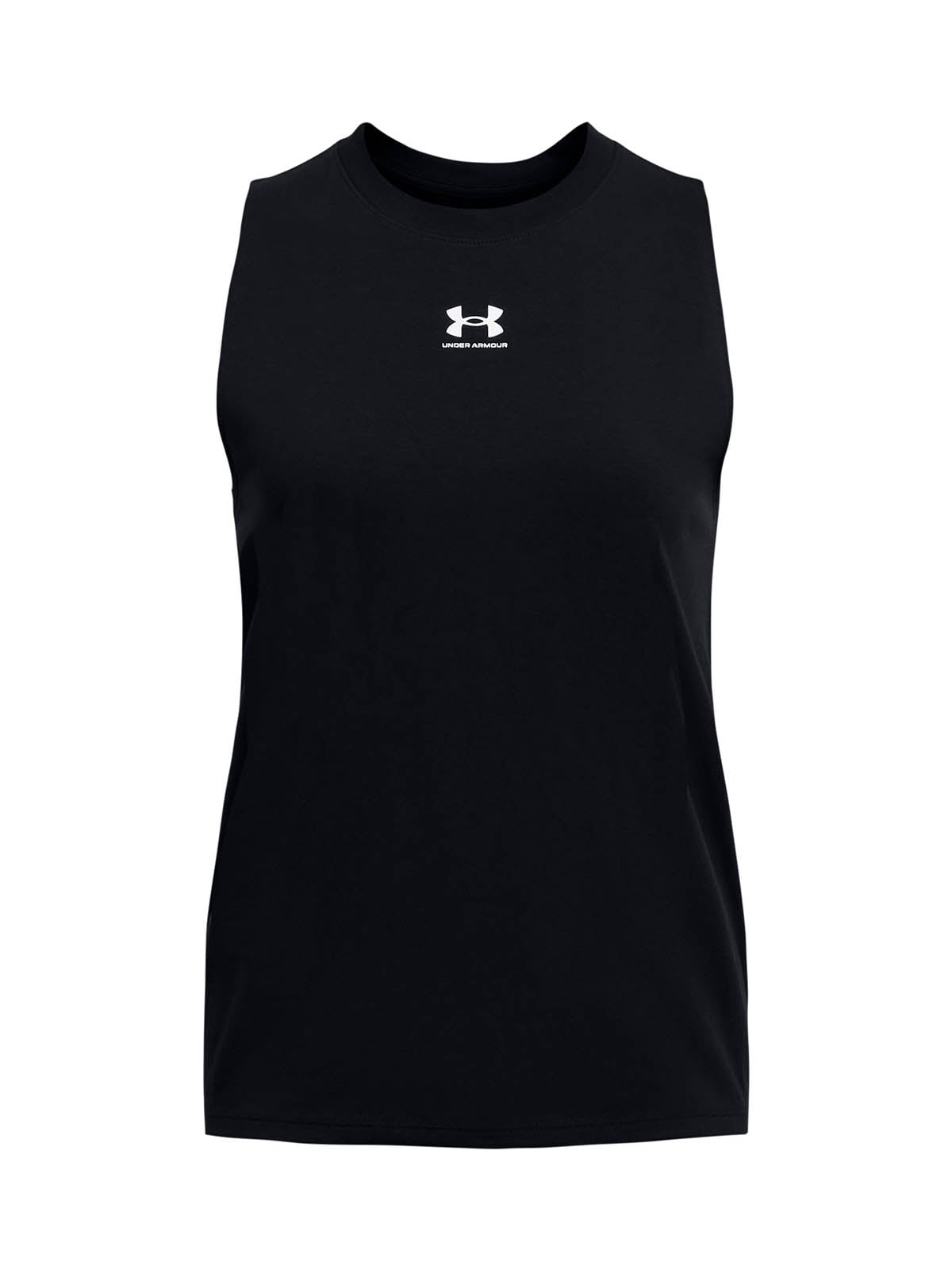 UNDER ARMOUR POLERA SIN MANGASS LIFESTYLE  MUJER RIVAL MUSCLE NEGRO UA