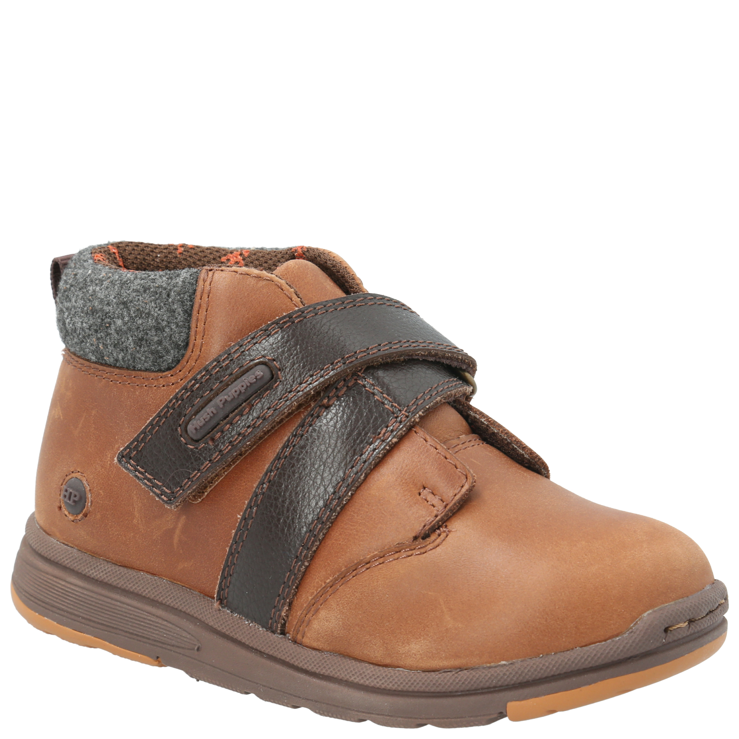 BOTÍN CUERO NIÑO RUNNEY CAFÉ HUSH PUPPIES KIDS - 1
