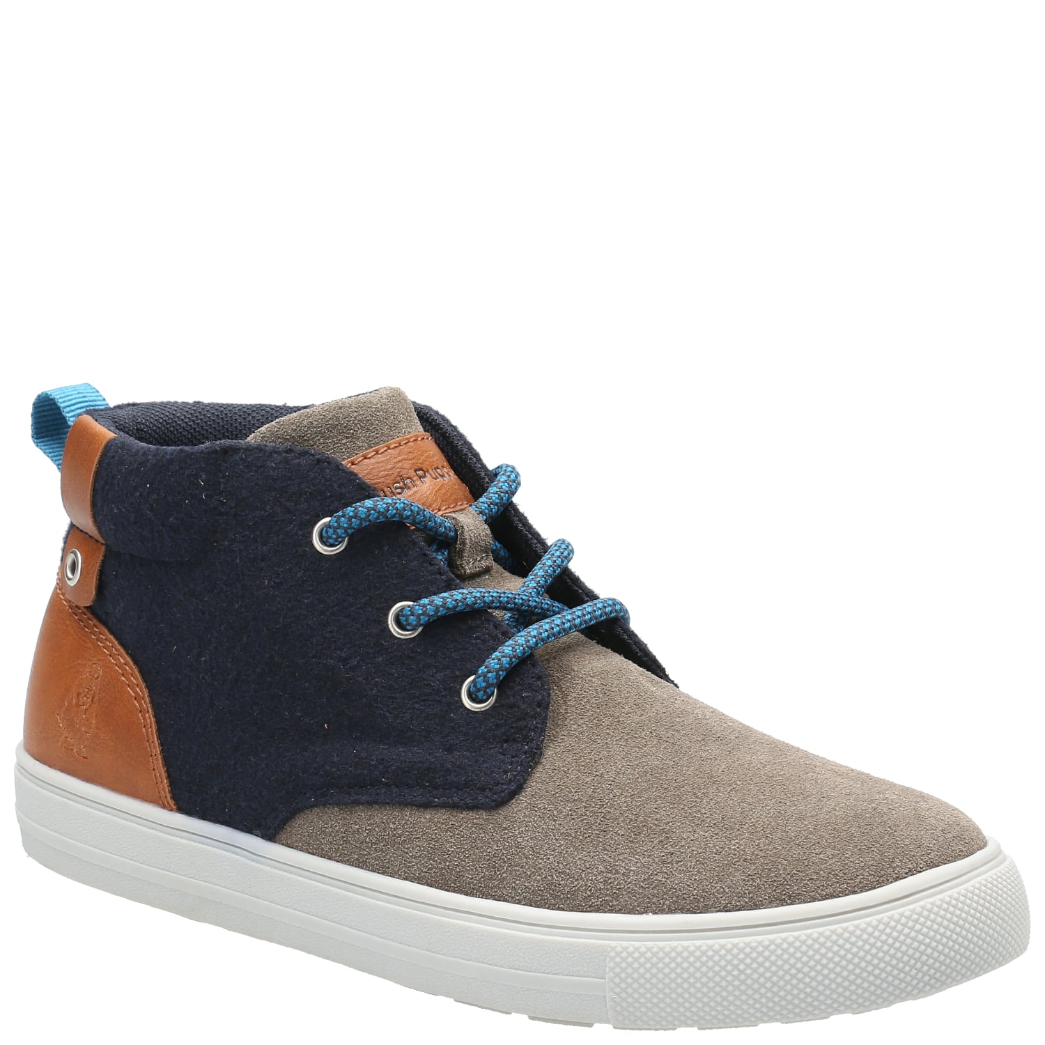 BOTÍN CUERO NIÑO CONNOR-K CAFÉ HUSH PUPPIES KIDS - 1